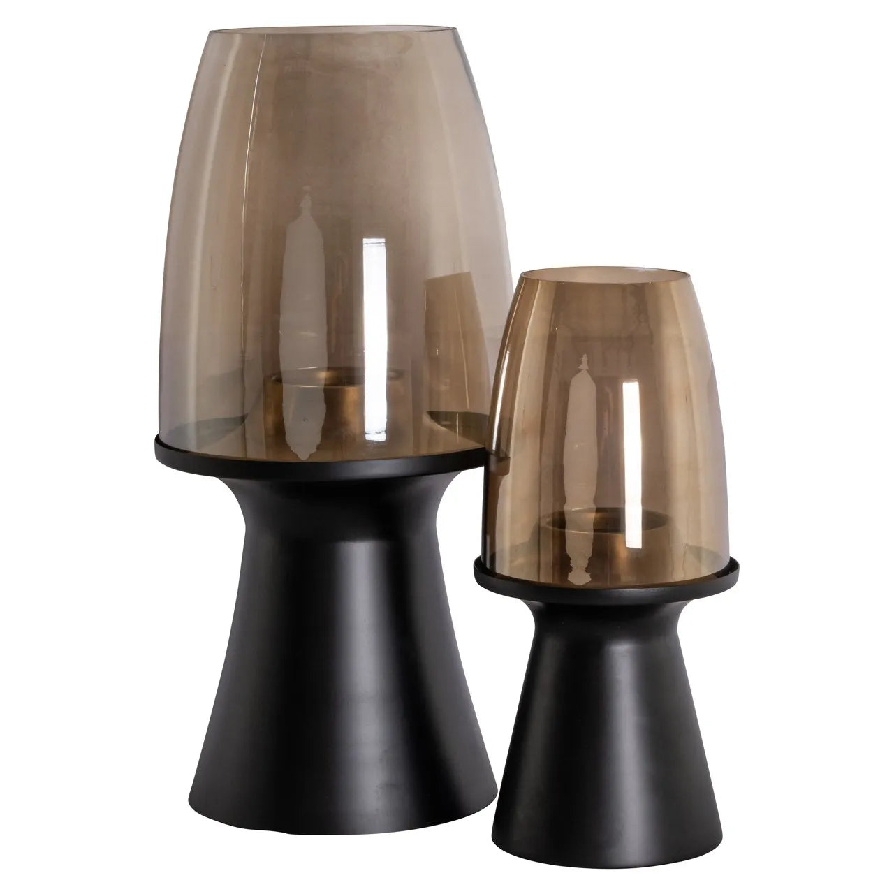 Richmond Interiors Vienna Black Hurricane Candle Holder | Large