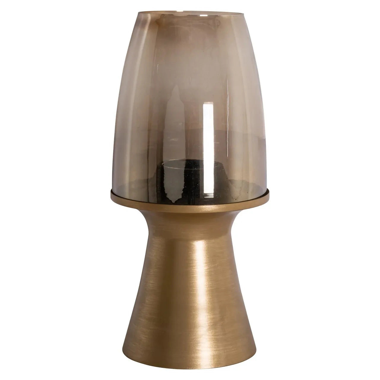 Richmond Interiors Danea Brushed Gold Hurricane Candle Holder | Large