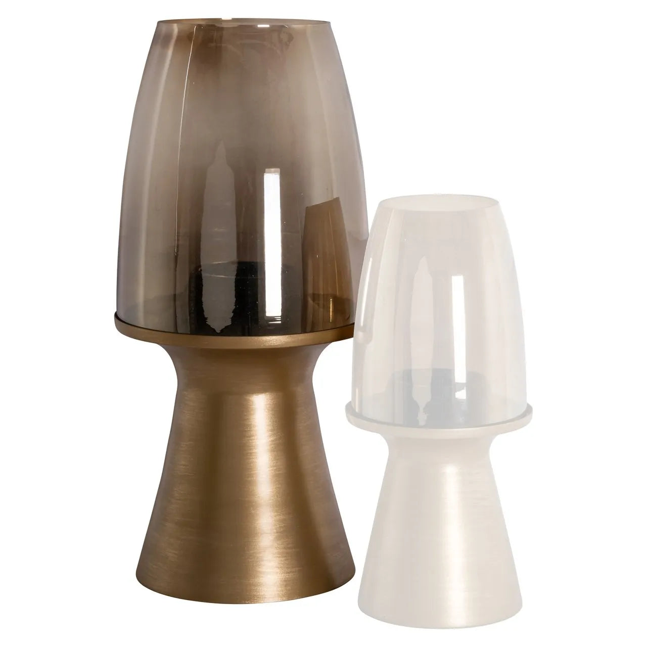 Richmond Interiors Danea Brushed Gold Hurricane Candle Holder | Large