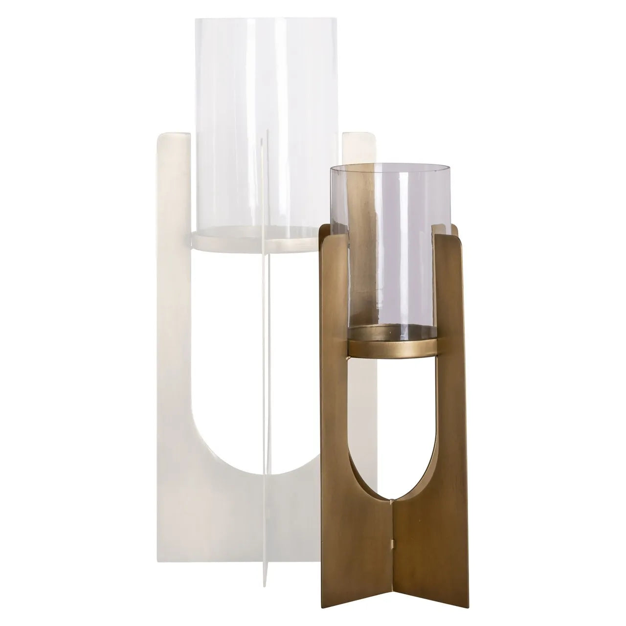 Richmond Interiors Dalou Gold Hurricane Candle Holder | Small