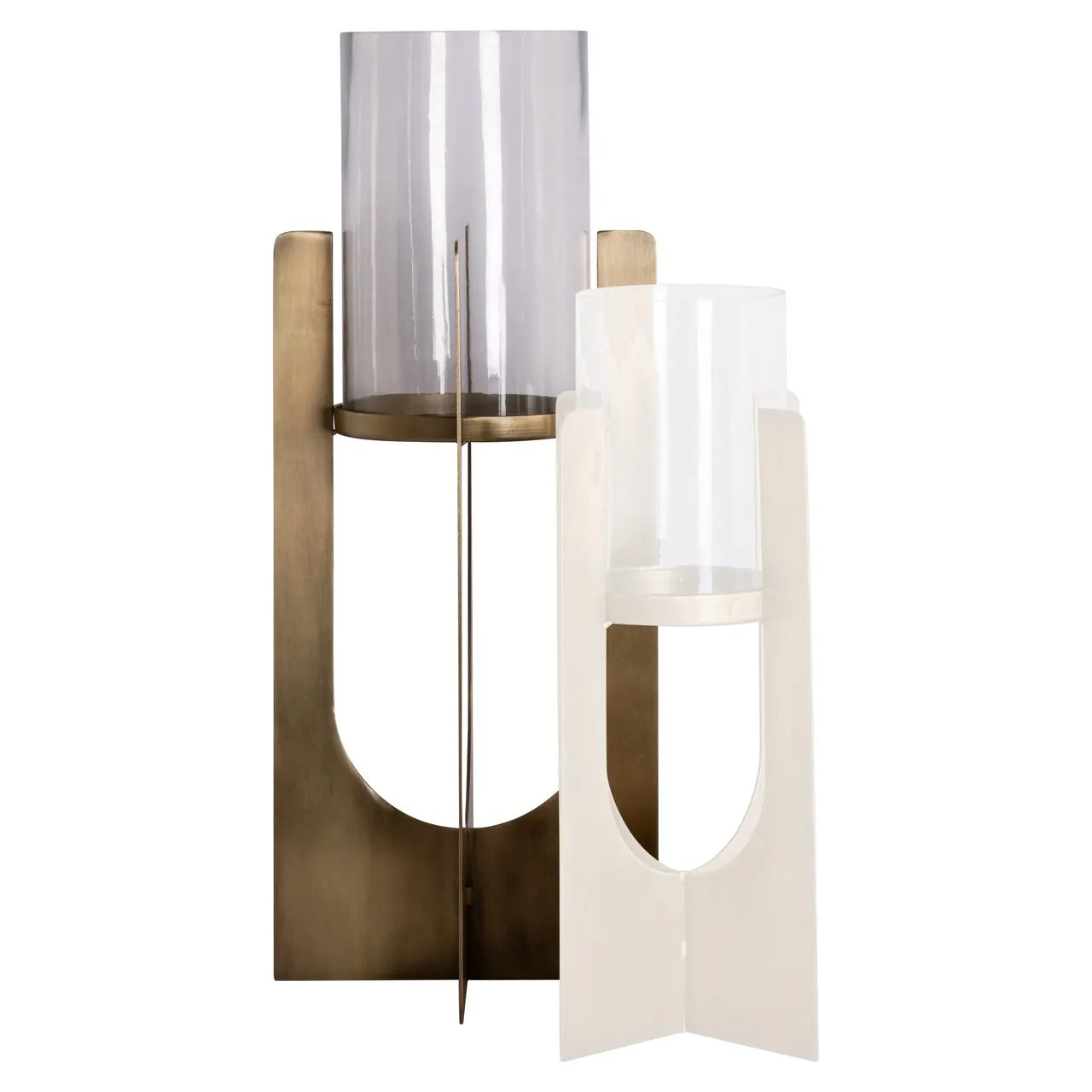 Richmond Interiors Dalou Gold Hurricane Candle Holder | Large