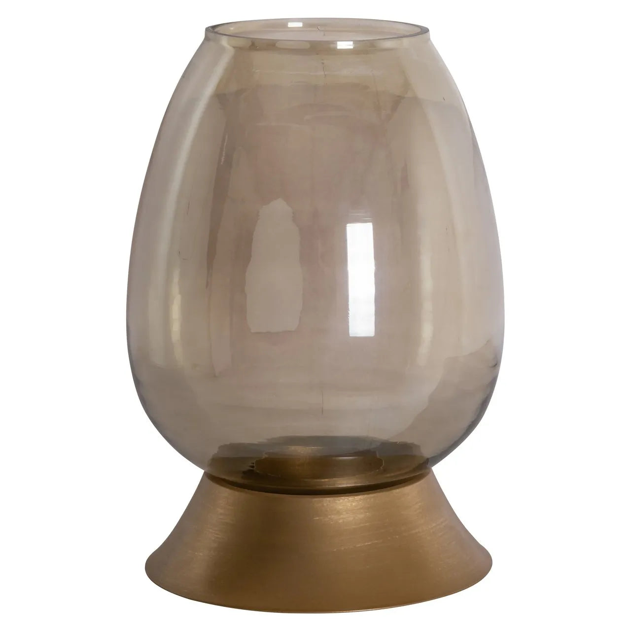 Richmond Interiors Aubine Gold Hurricane Candle Holder | Small