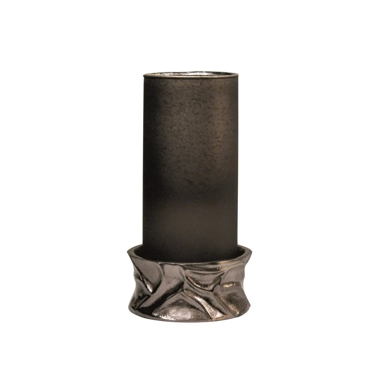 Richmond Interiors Candace Smoke Glass Hurricane Candle Holder Small