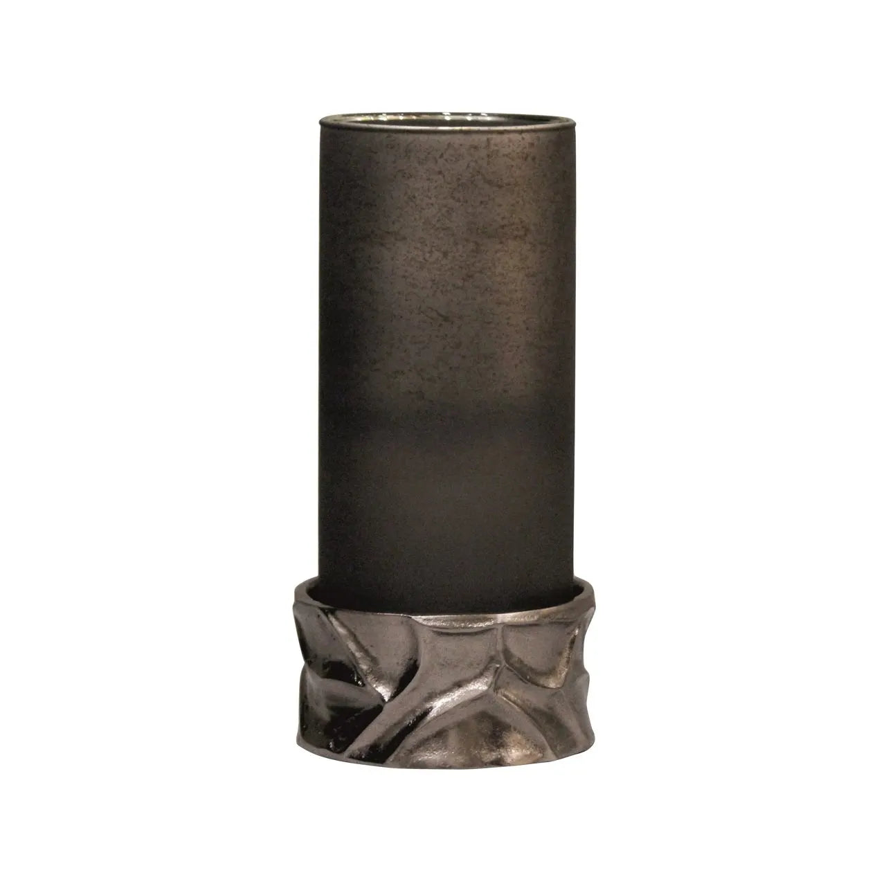 Richmond Interiors Candace Smoke Glass Hurricane Candle Holder Large