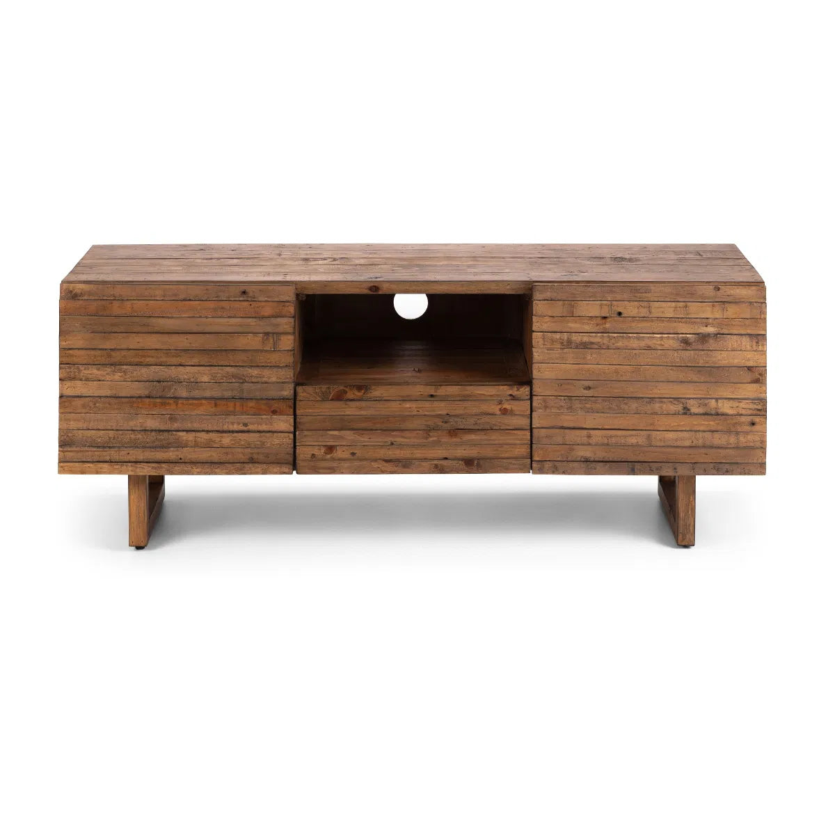 Hickory Pine Wood TV Unit