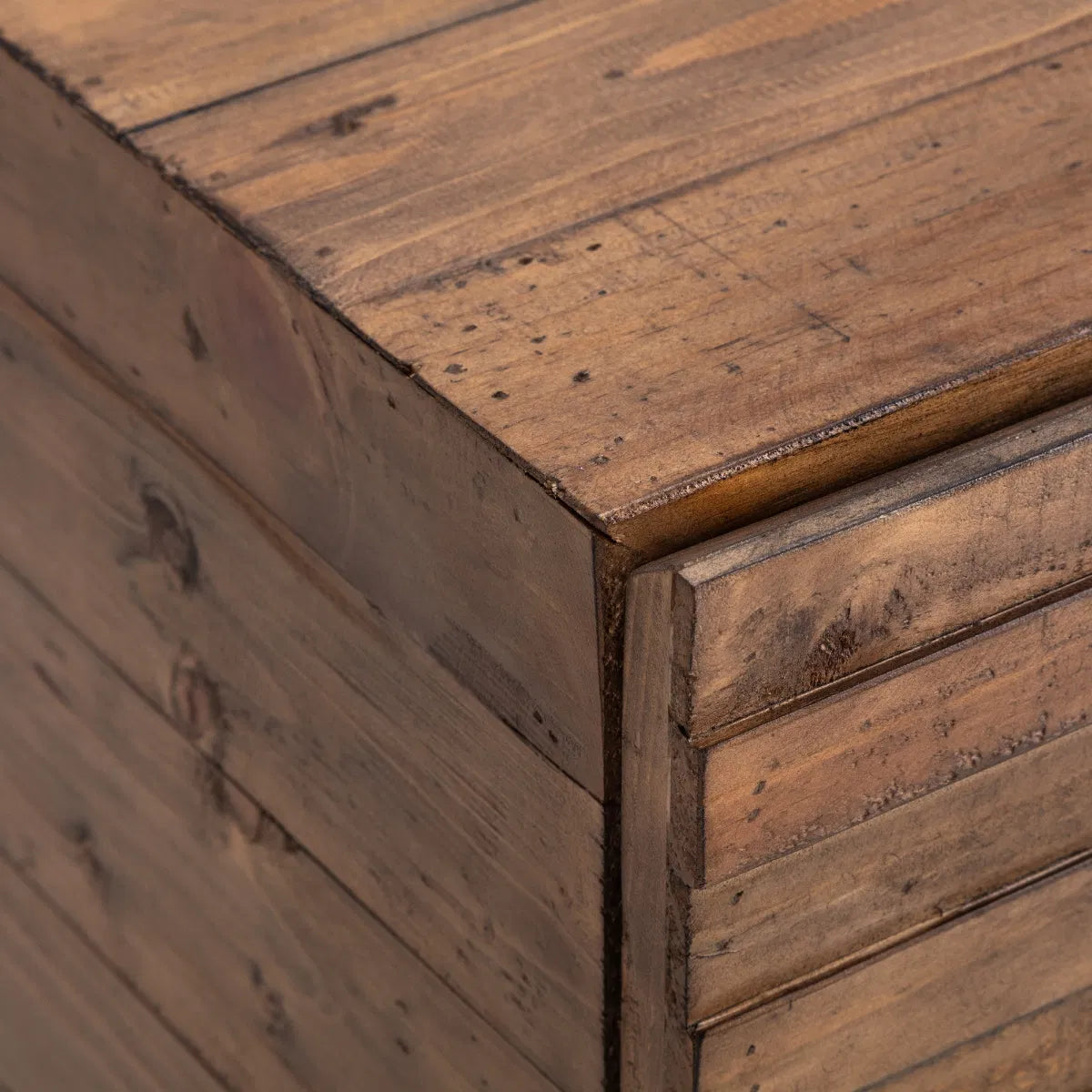 Hickory Pine Wood TV Unit