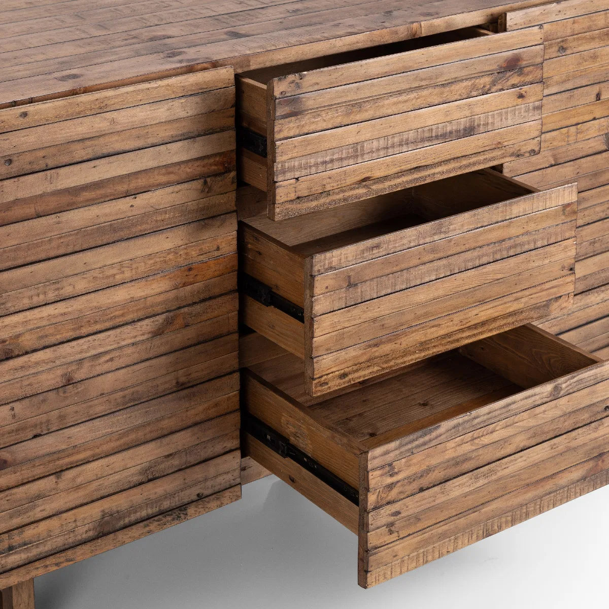 Hickory Pine Wood Sideboard