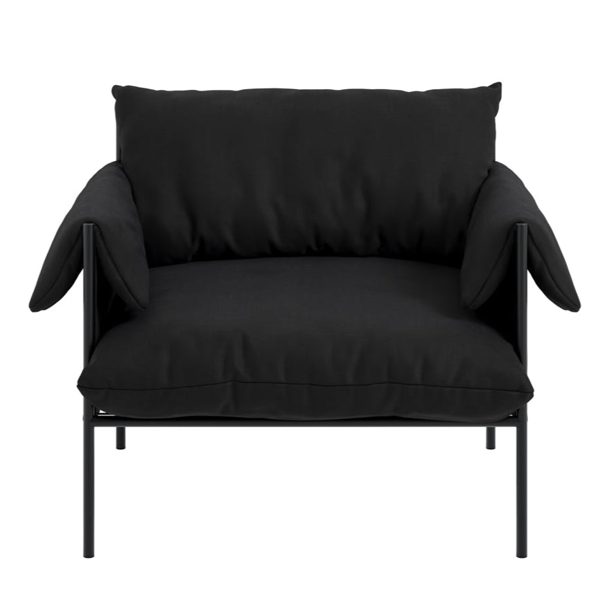 Wardour Onyx Black Weave Accent Armchair
