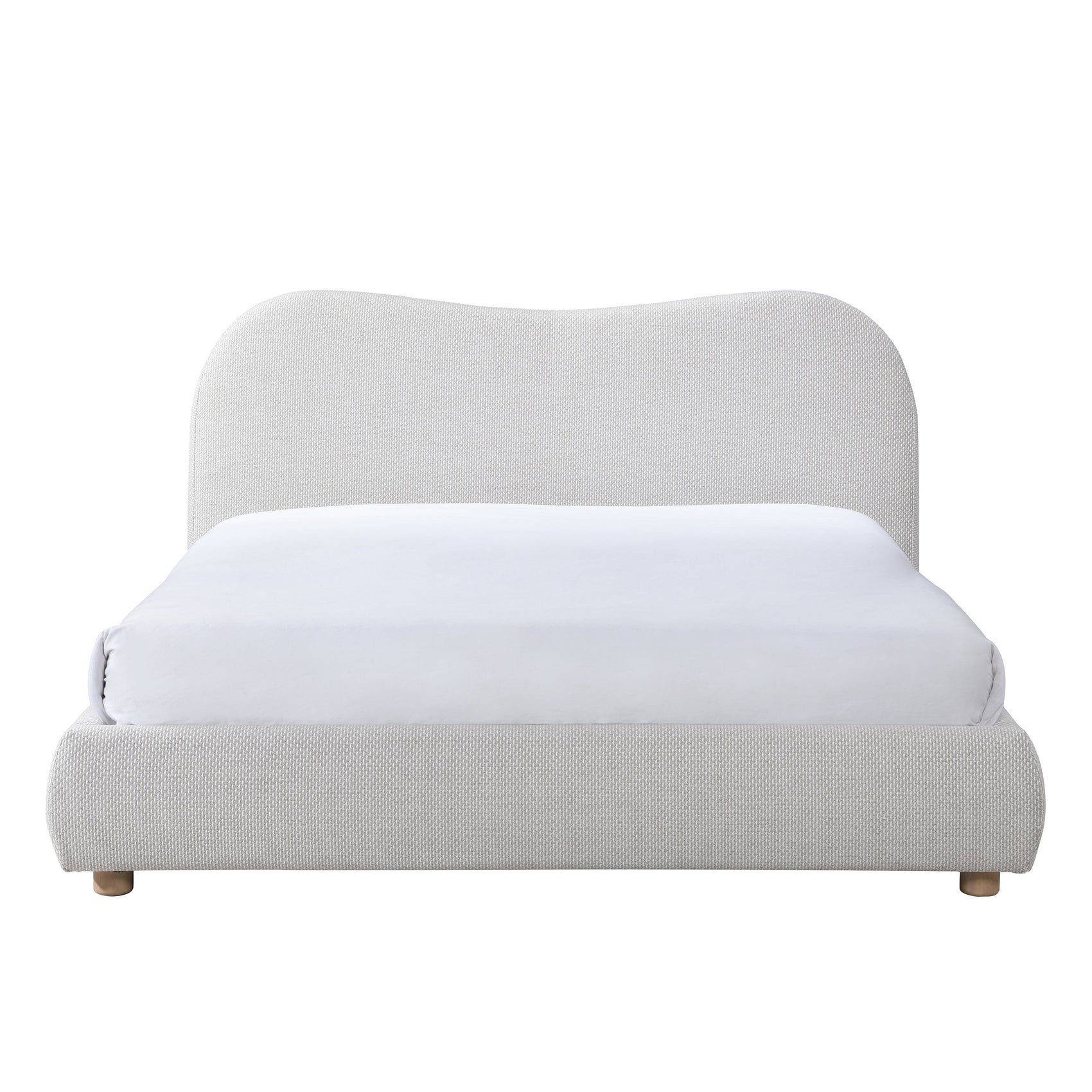 Wave Kingsize Bed in Natural Weave