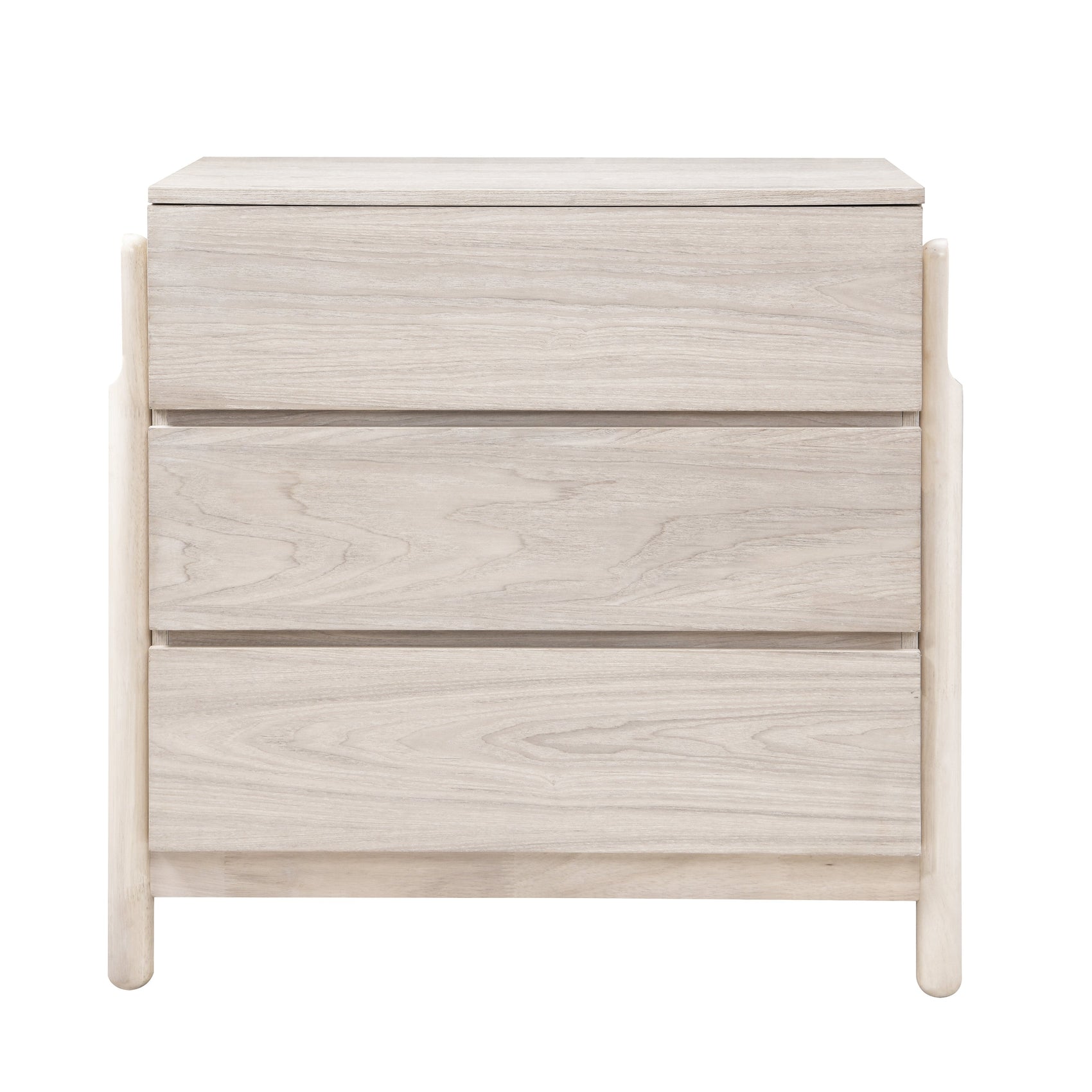 Whisper Whitewash Oak Wood Chest of Drawers