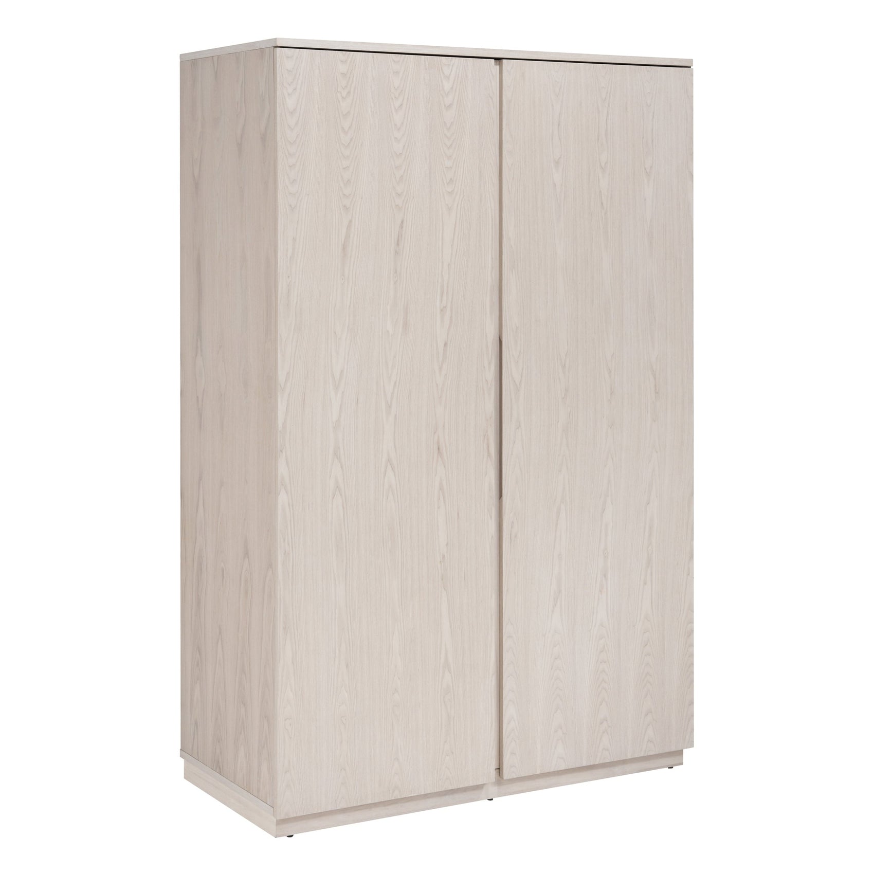Whisper Whitewash Oak Wood Double Wardrobe