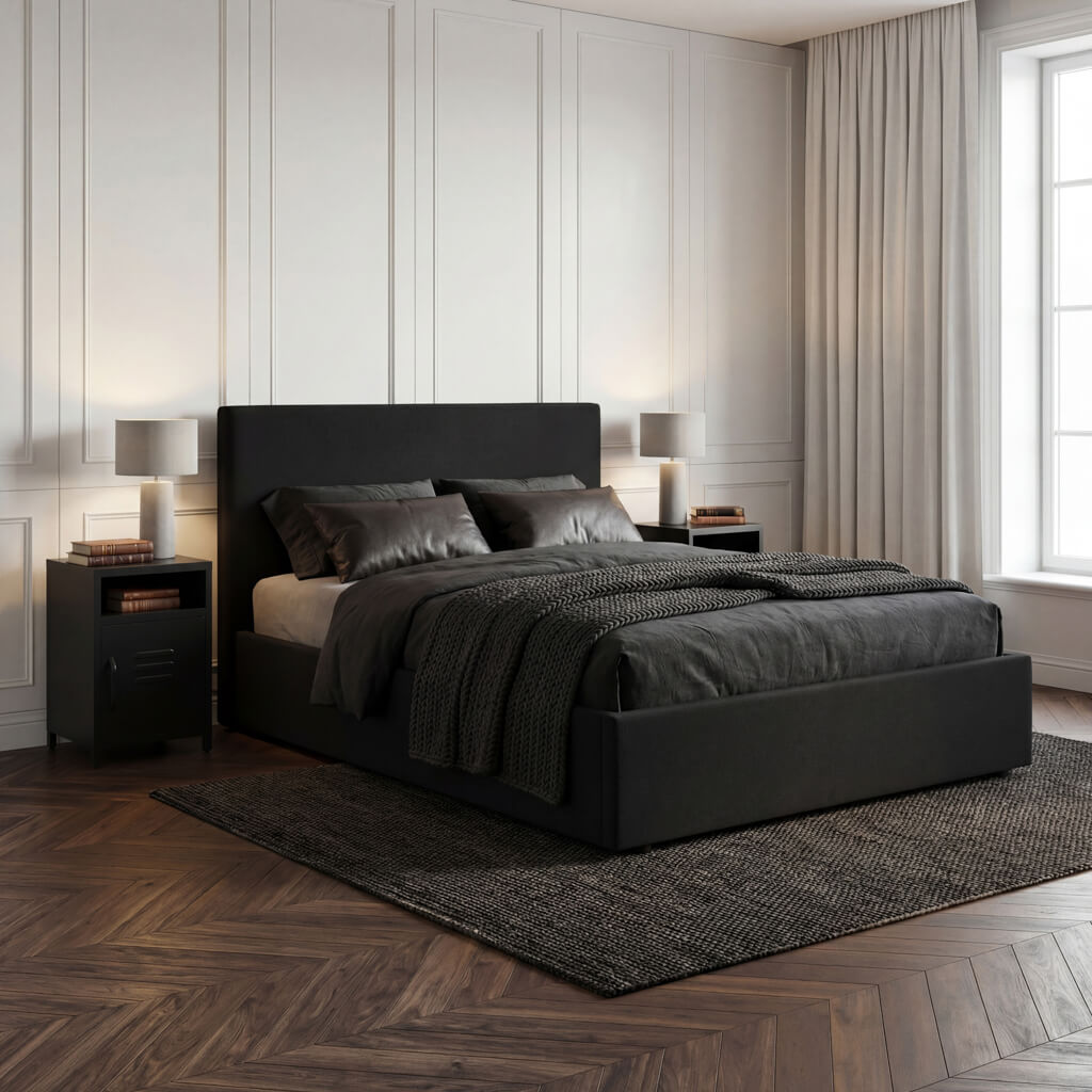 Wilder Onyx Black Ottoman Double Bed