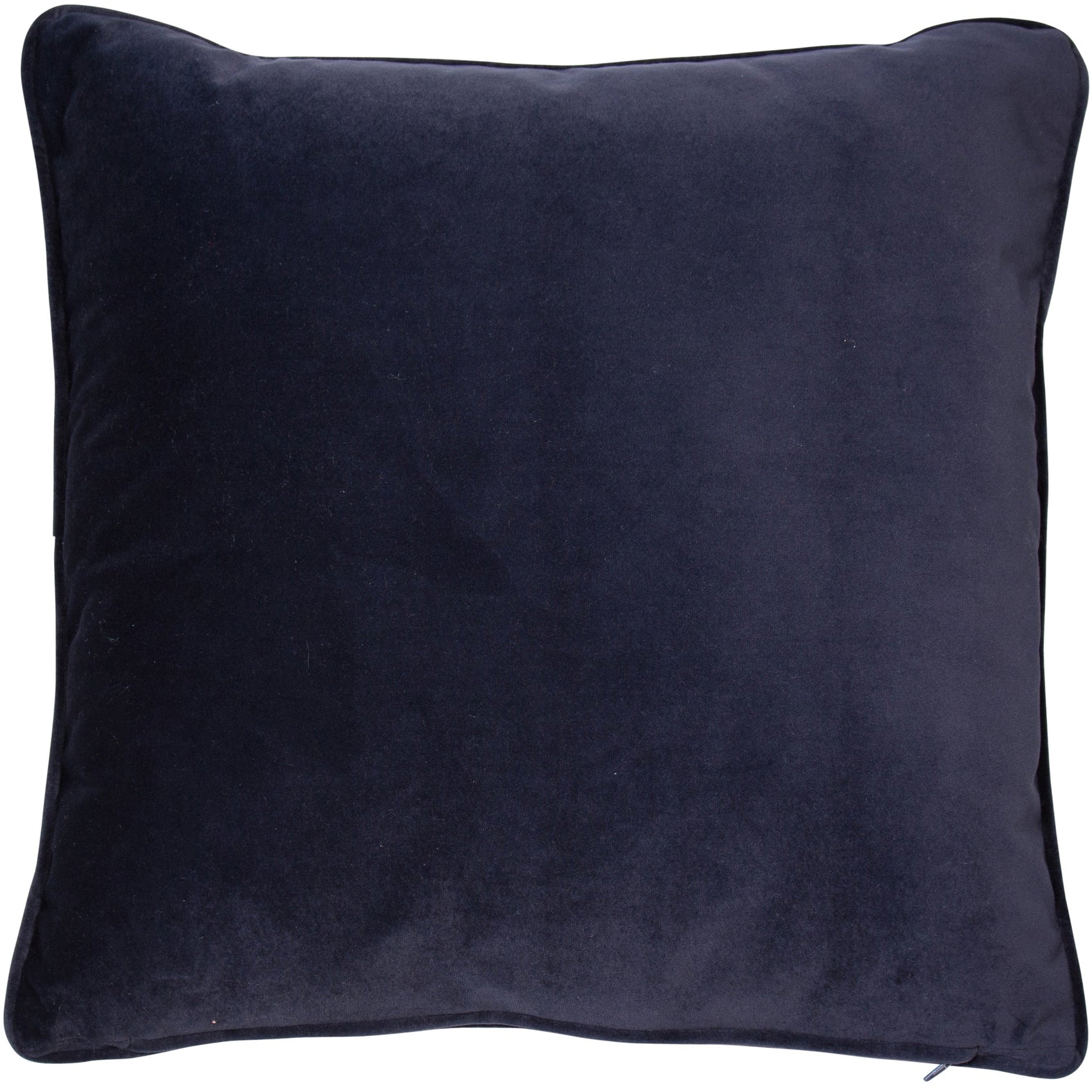 Malini Poly Velvet With Piping Navy Square Cushion 56x56