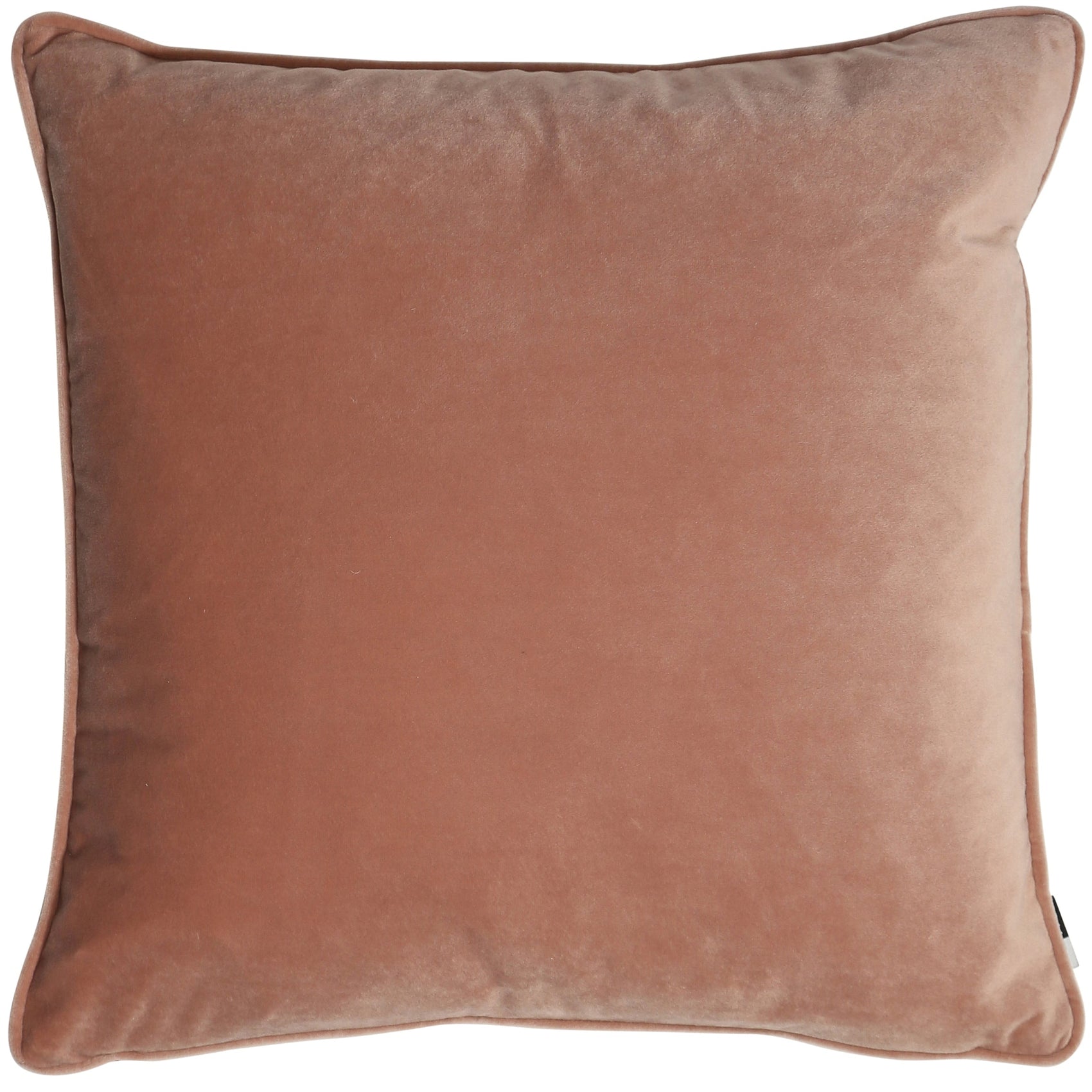 Malini Matt Poly Velvet With Piping Putty Square Cushion 56x56