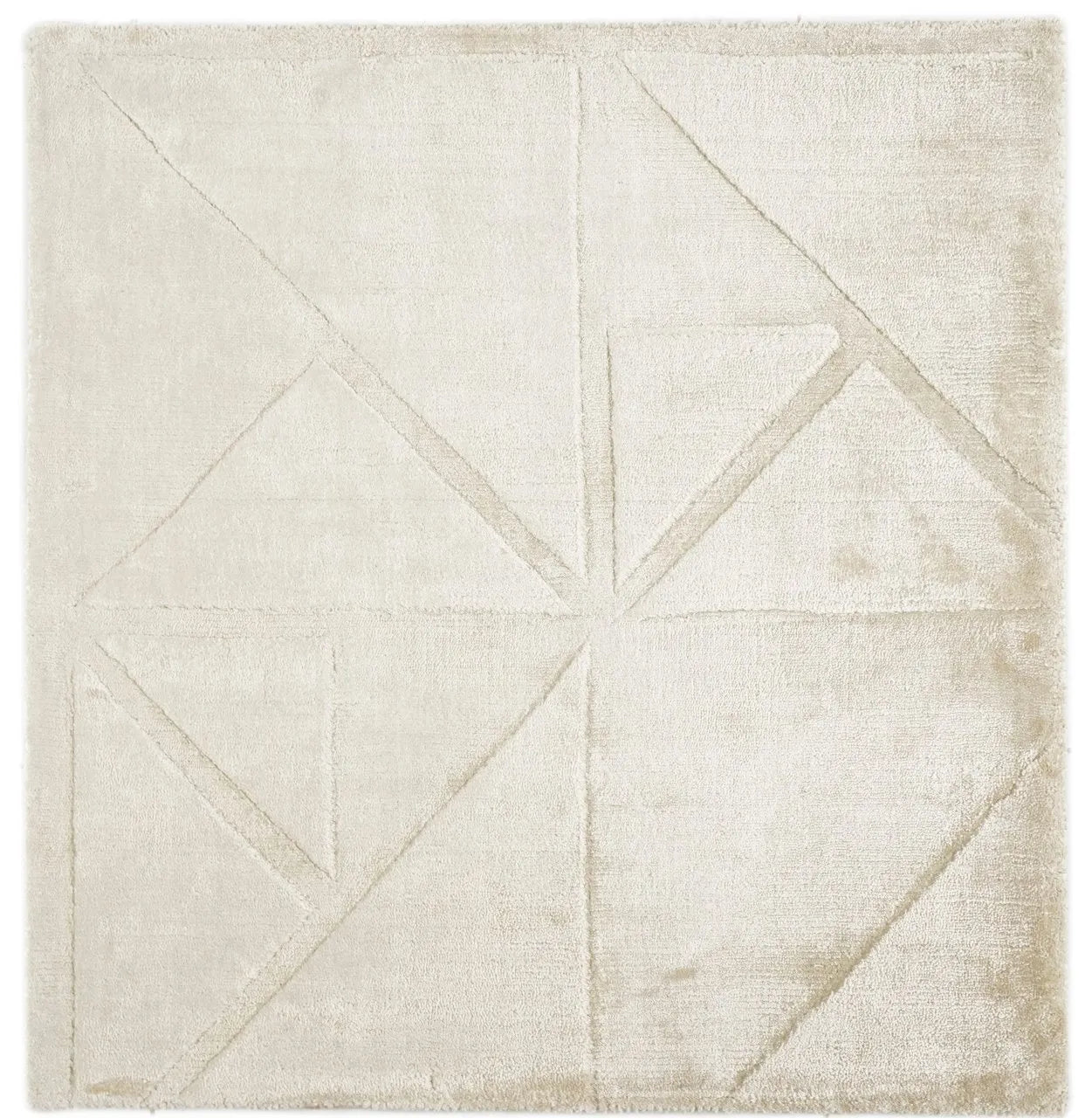 Richmond Interiors Yuna Brushed Silk Beige Rectangle Rug Large