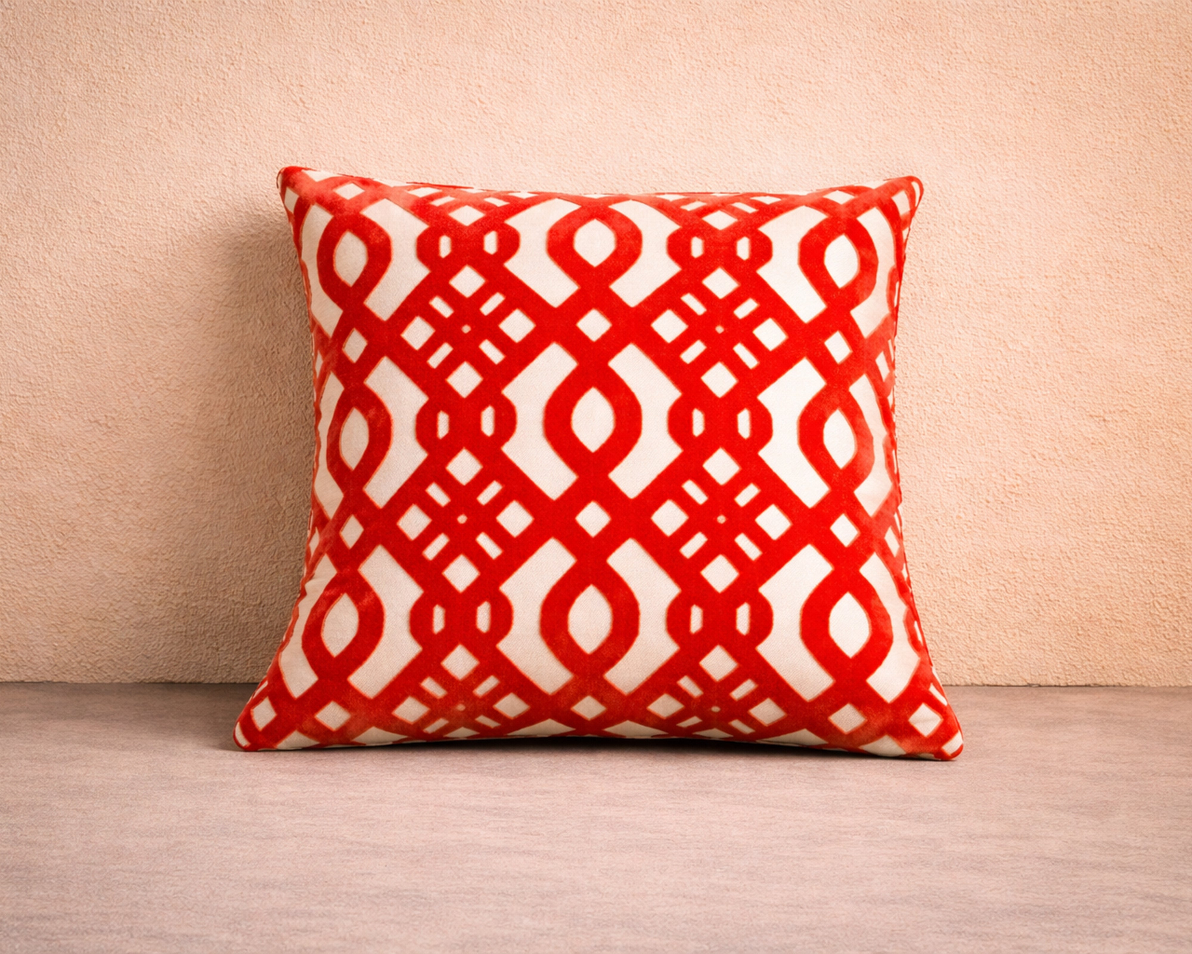 Palmbeach Cushion - Orange & White