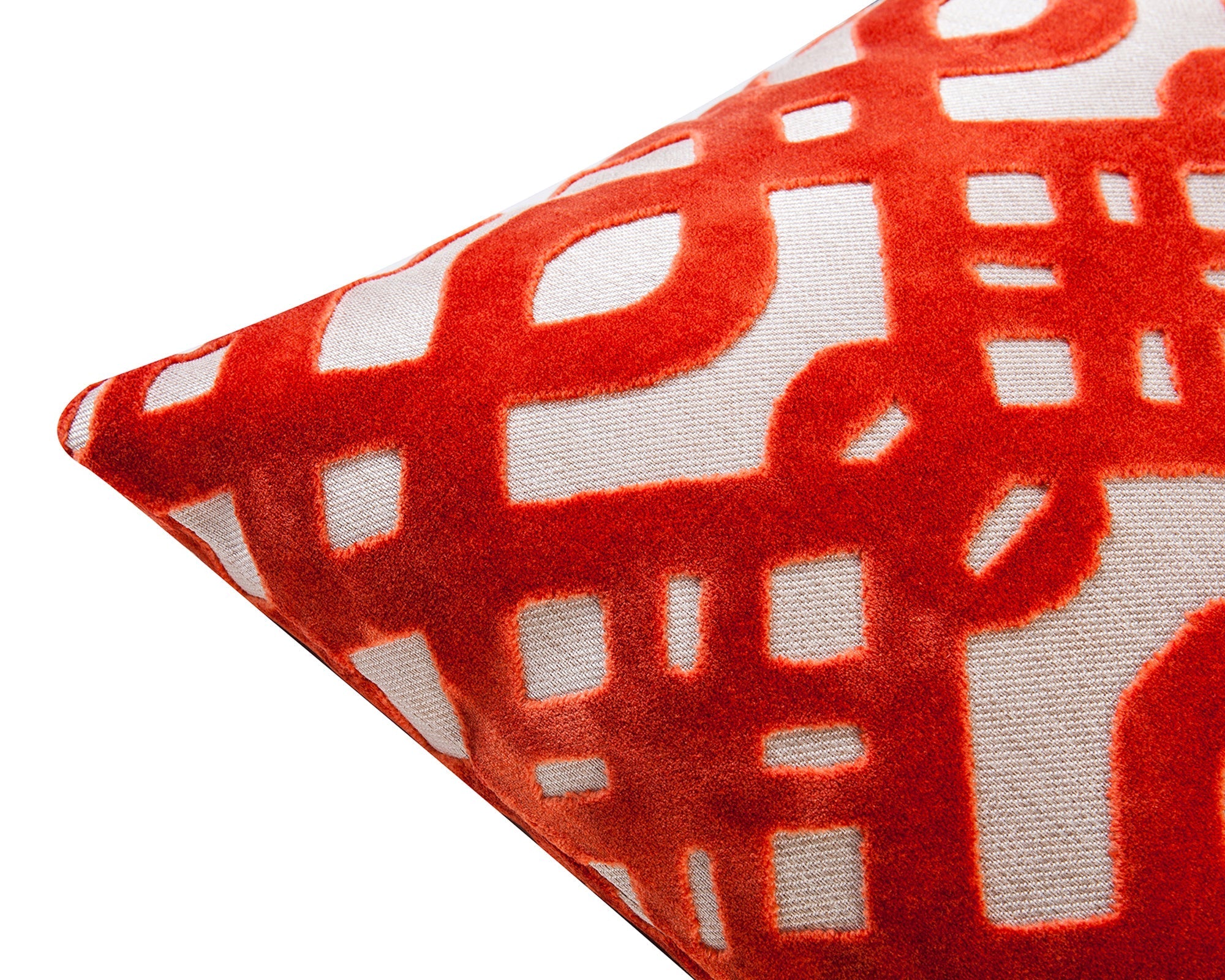 Palmbeach Cushion - Orange & White