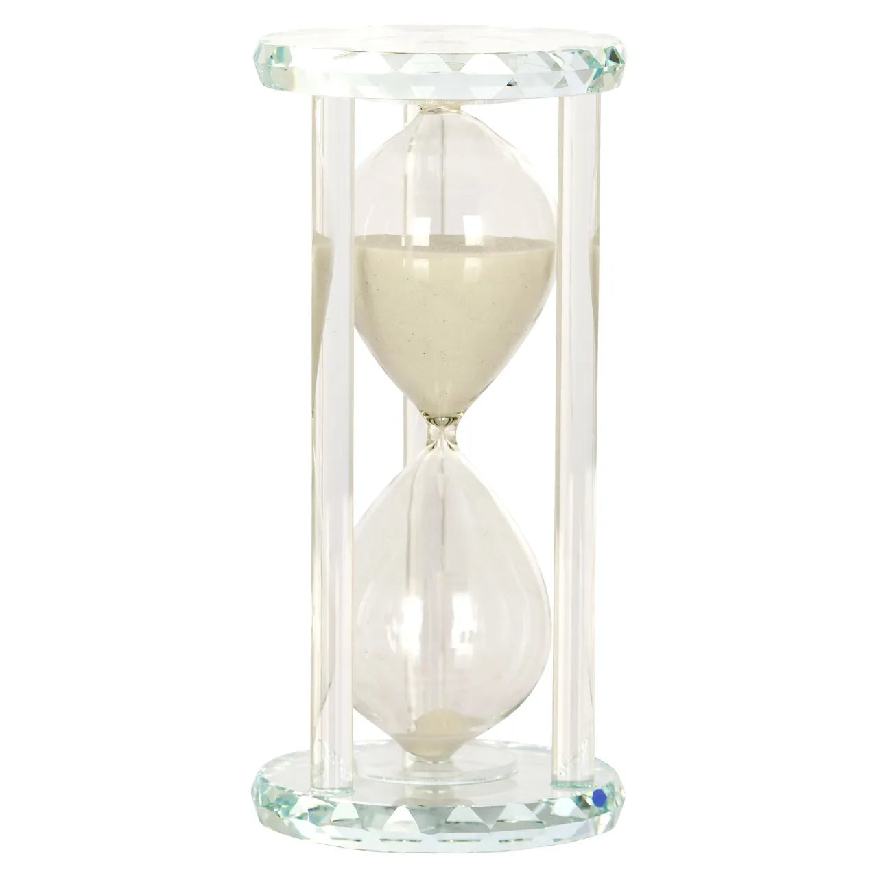 Richmond Interiors Zita Crystal Glass Beige Sand Hourglass