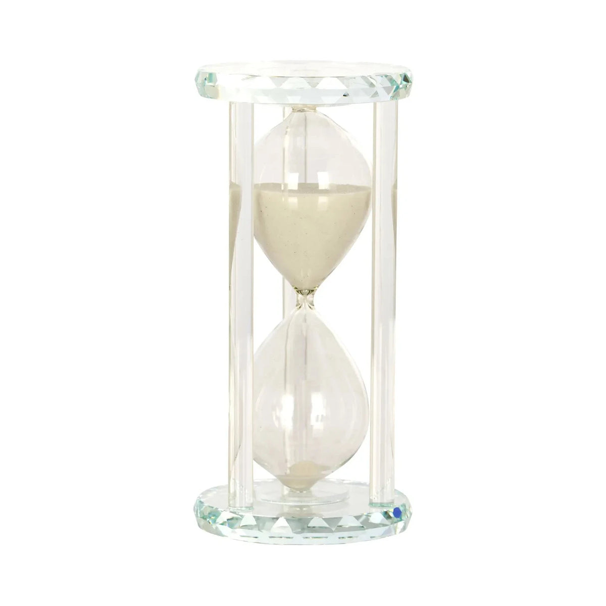 Richmond Interiors Zita Crystal Glass Beige Sand Hourglass