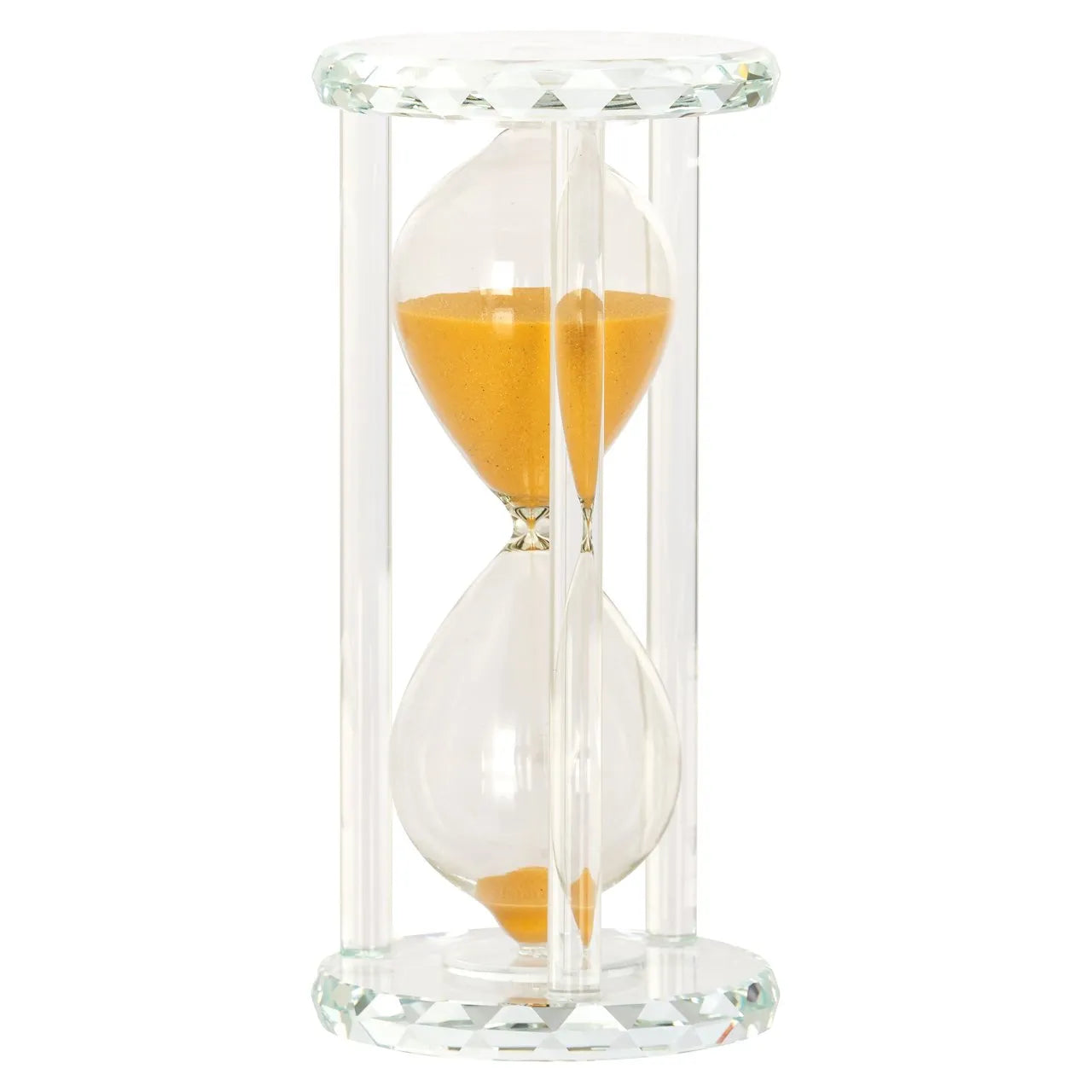 Richmond Interiors Zinia Crystal Glass Orange Sand Hourglass