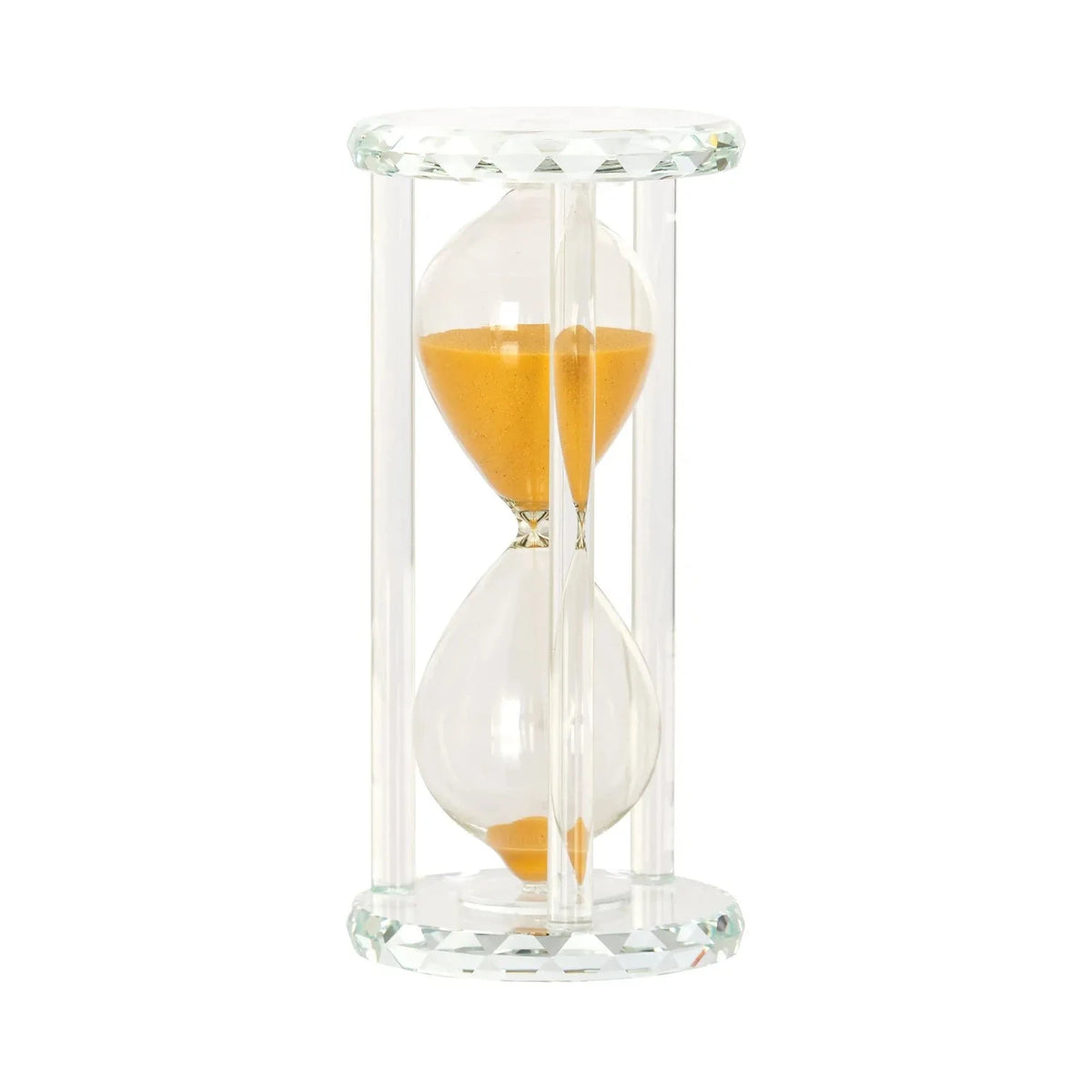 Richmond Interiors Zinia Crystal Glass Orange Sand Hourglass
