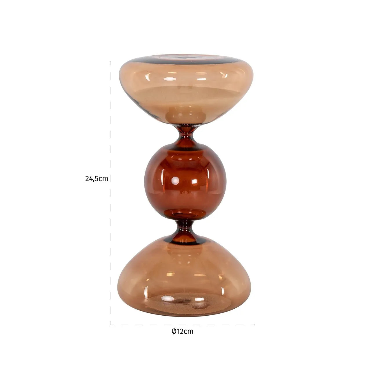 Richmond Interiors Elba Brown Hourglass Ornament | Small