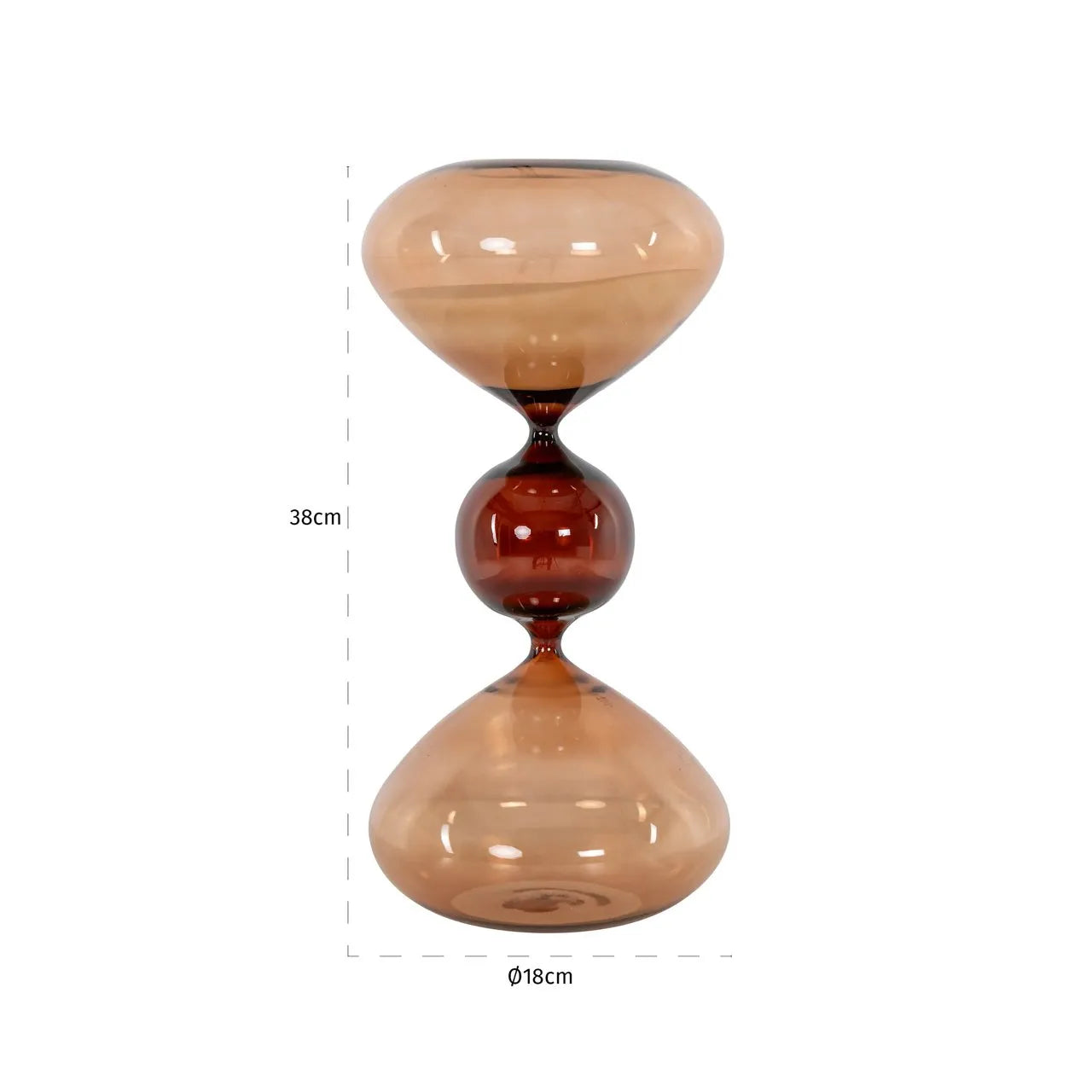 Richmond Interiors Elba Brown Hourglass Ornament | Large