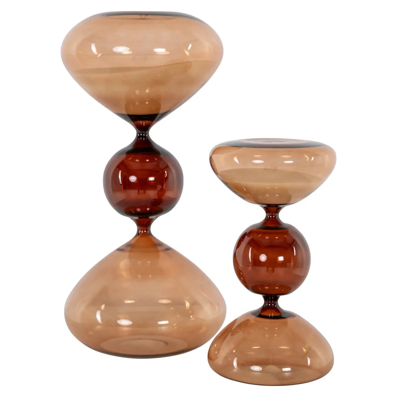 Richmond Interiors Elba Brown Hourglass Ornament | Large