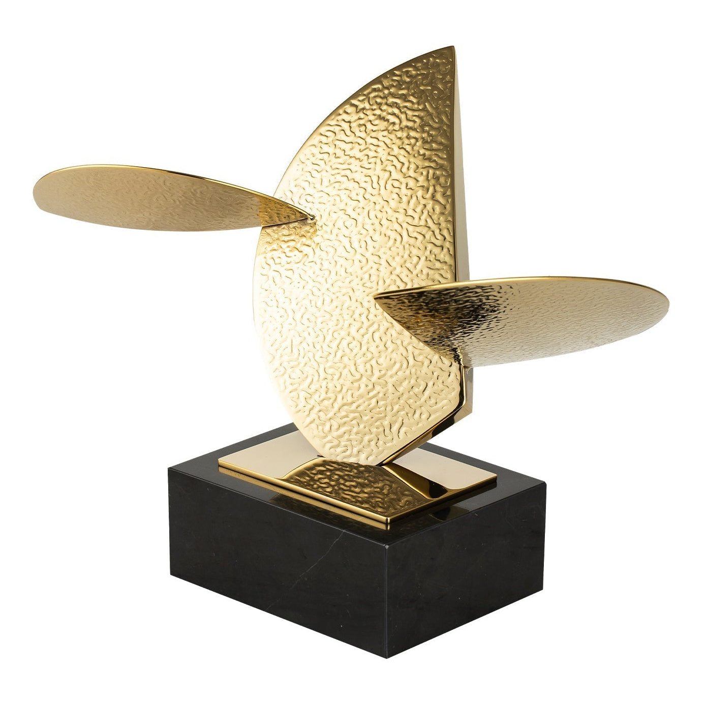 Agar Polished Brass & Marble Sculpture