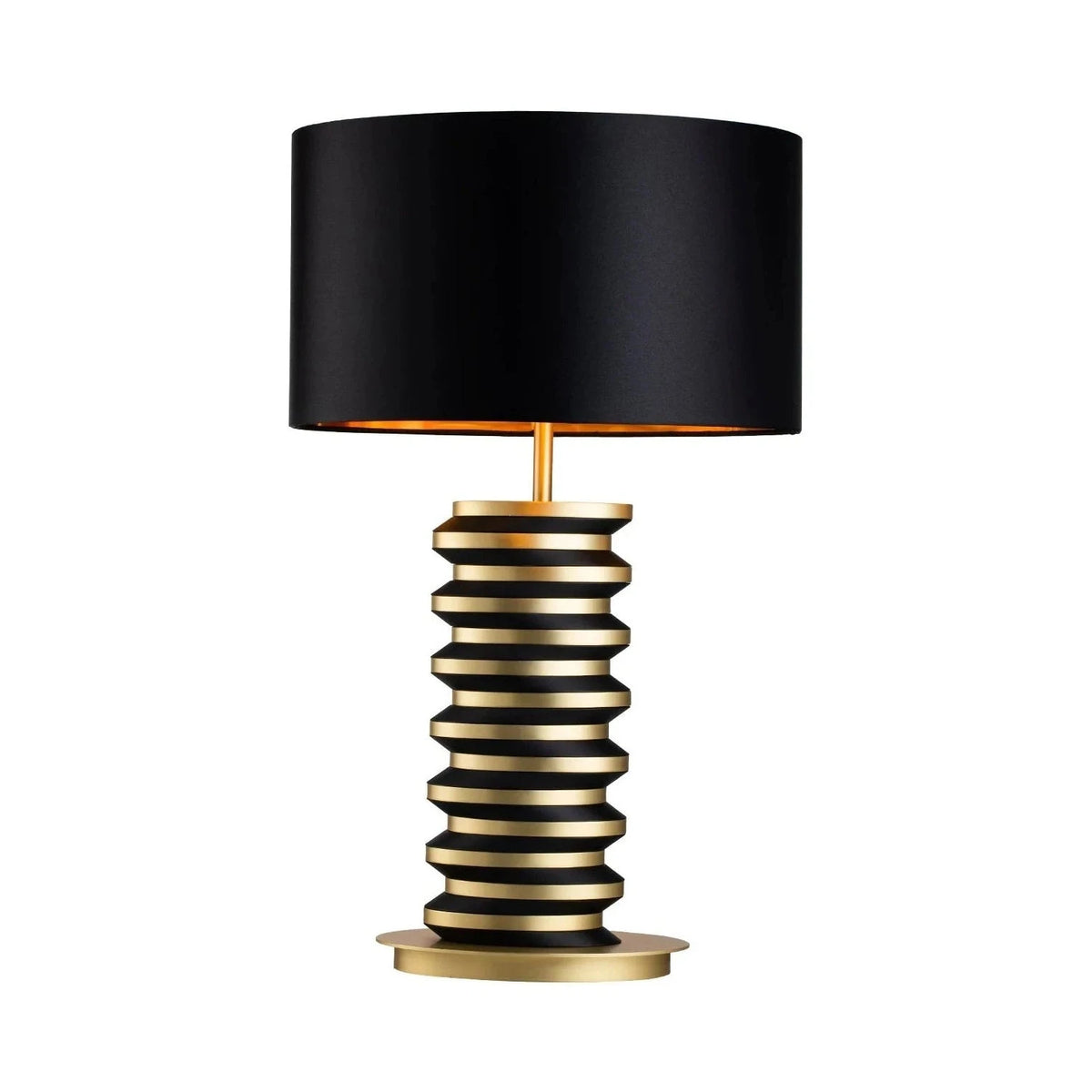 Jacquard Brushed Brass & Matt Black Table Lamp