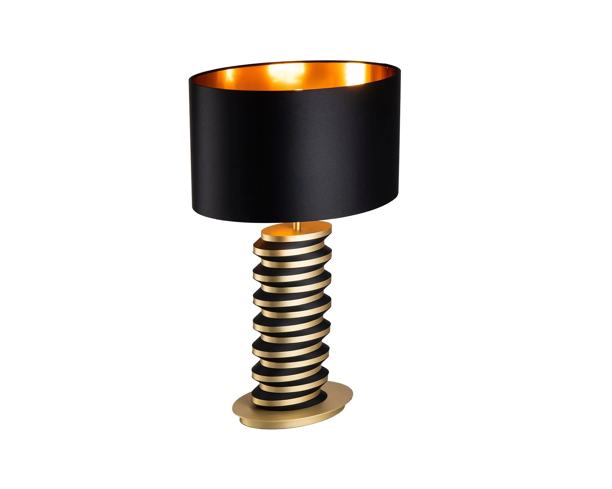 Jacquard Brushed Brass & Matt Black Table Lamp