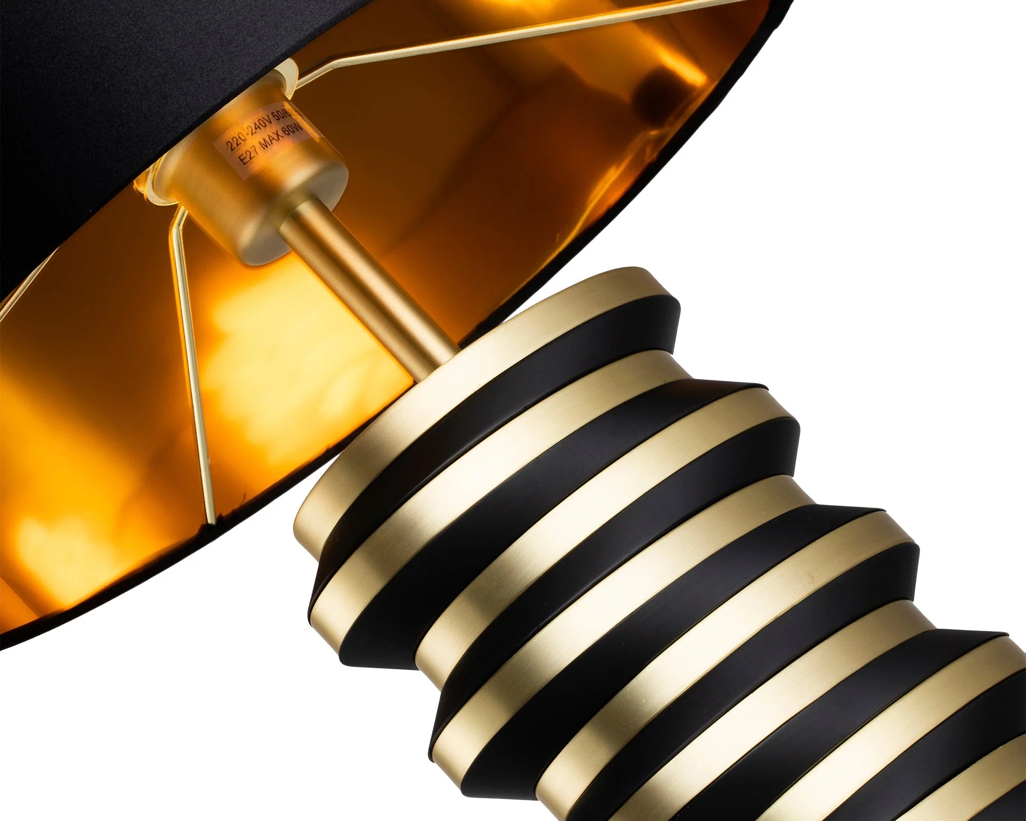 Jacquard Brushed Brass & Matt Black Table Lamp