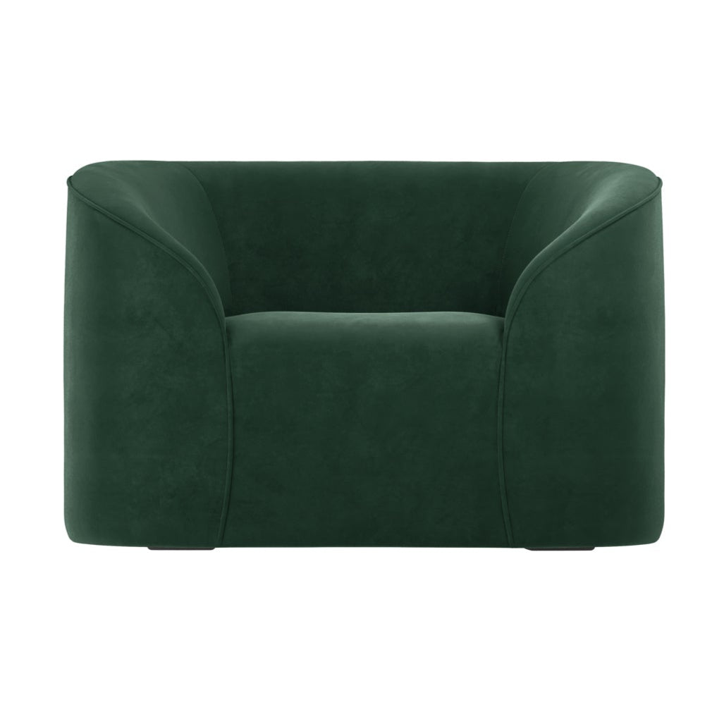 Zuma Forest Green Velvet Accent Armchair