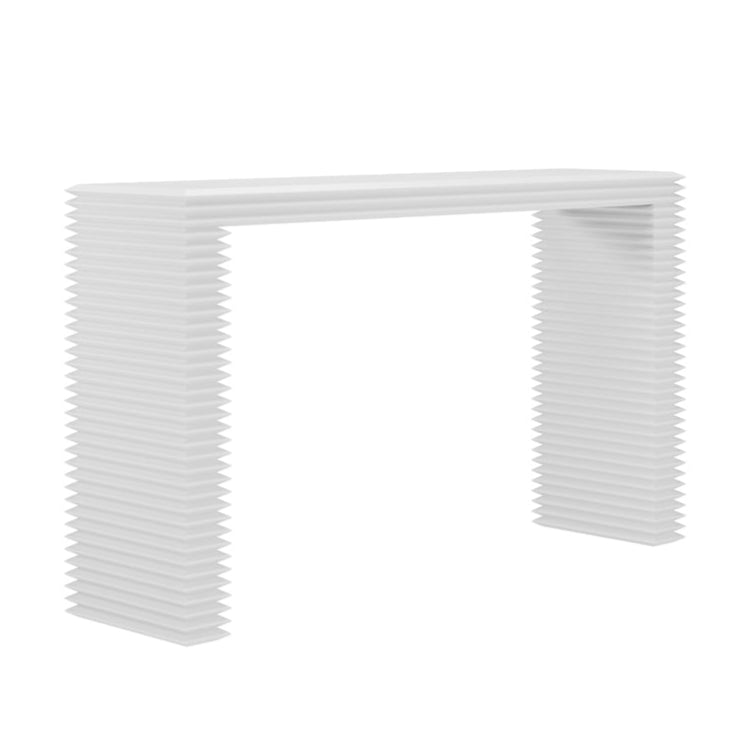 Zen White Ribbed Console Table
