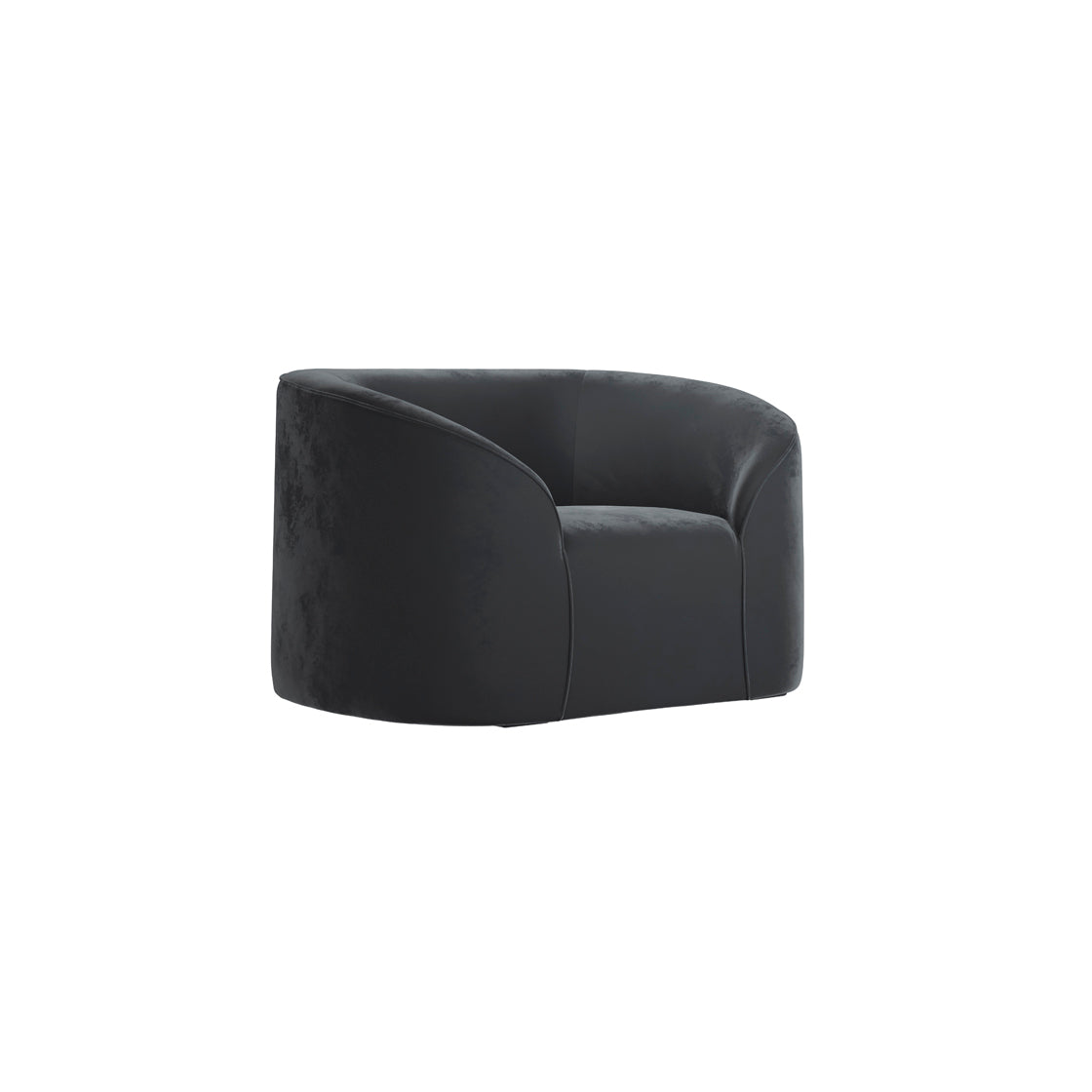 Zuma Black Velvet Accent Armchair
