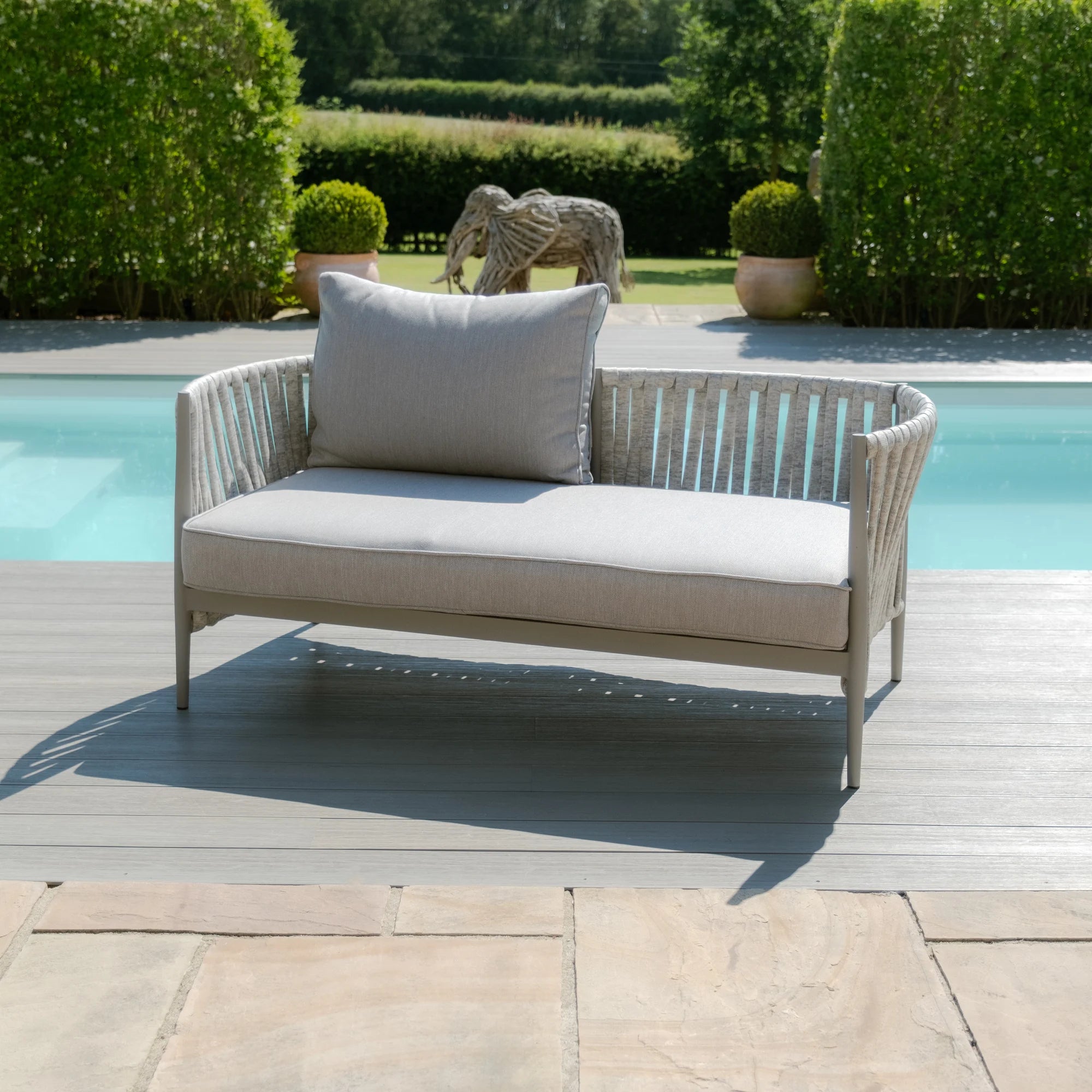 Milan Grey Cool Linen Sofa Set | 4 Seater