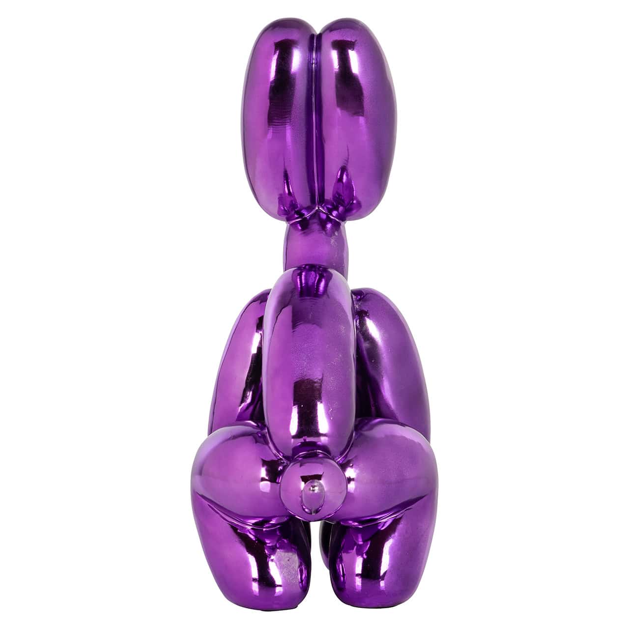 Richmond Interiors Art Deco Metallic Purple Sitting Balloon Dog Ornament