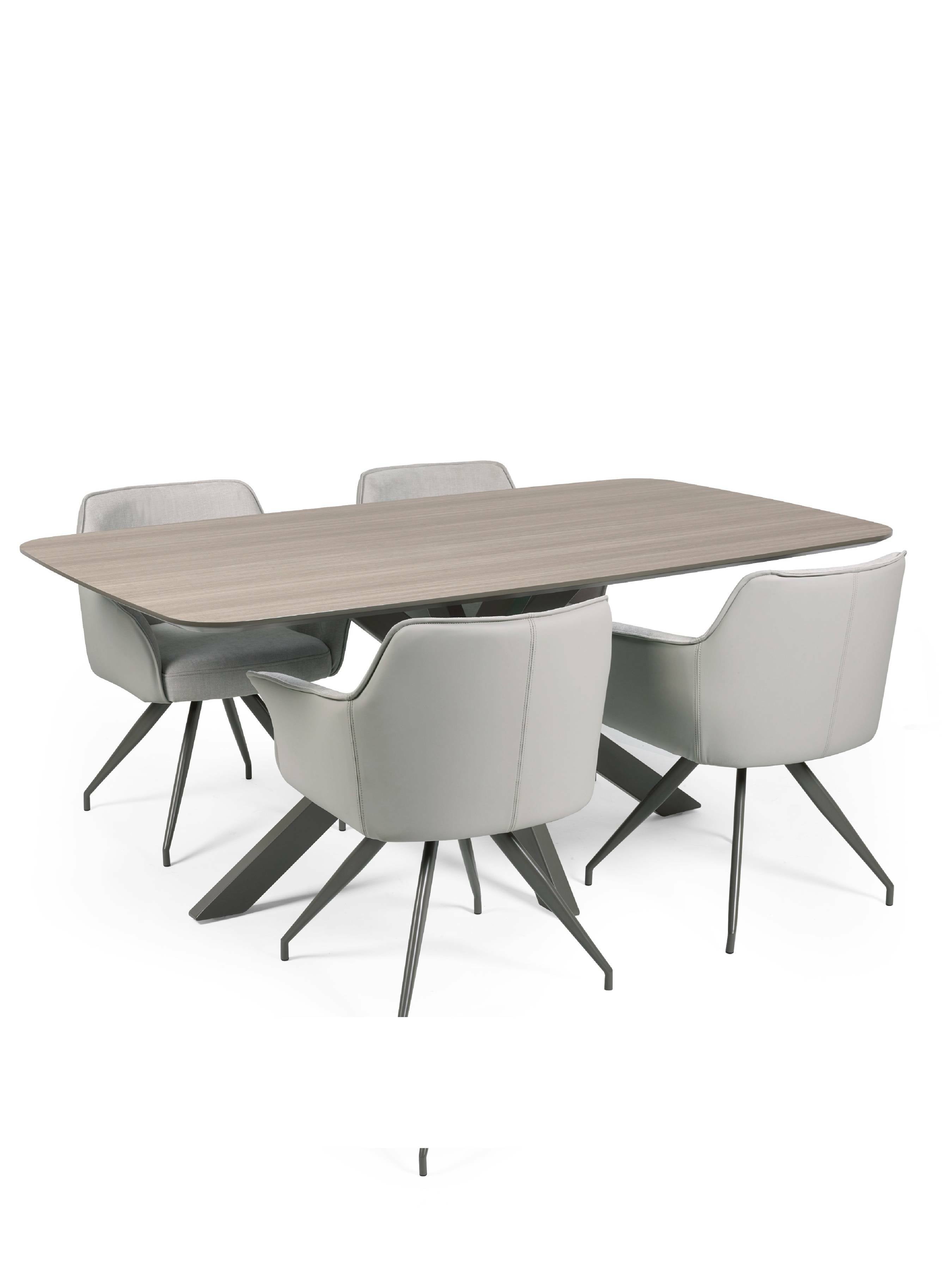 Beauly Taupe Oak Wood Rectangule Dining Table | 4-6 Seater