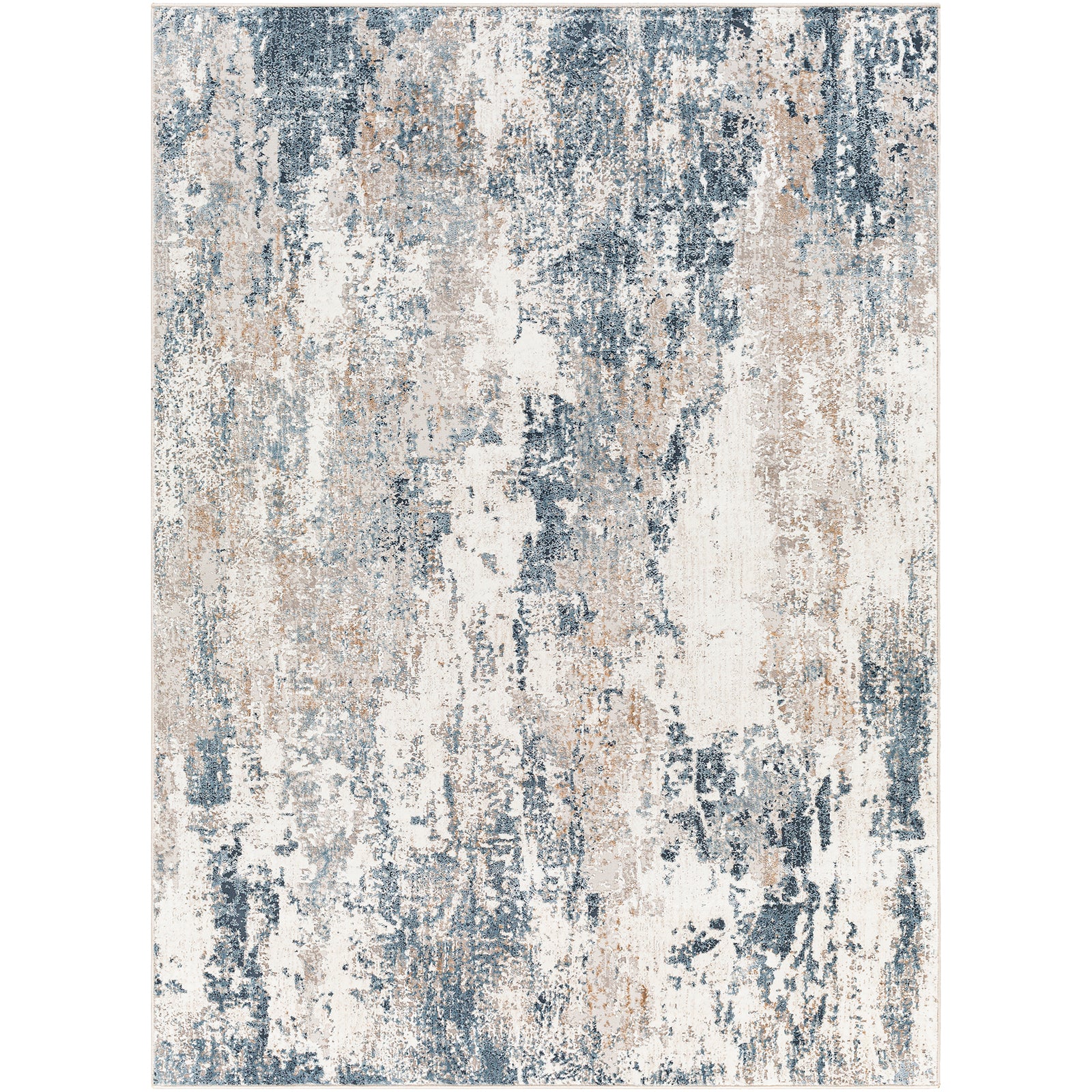 Allegro Abstract Modern Marble Cream & Ivory Polyester Rug 160x213cm - product image