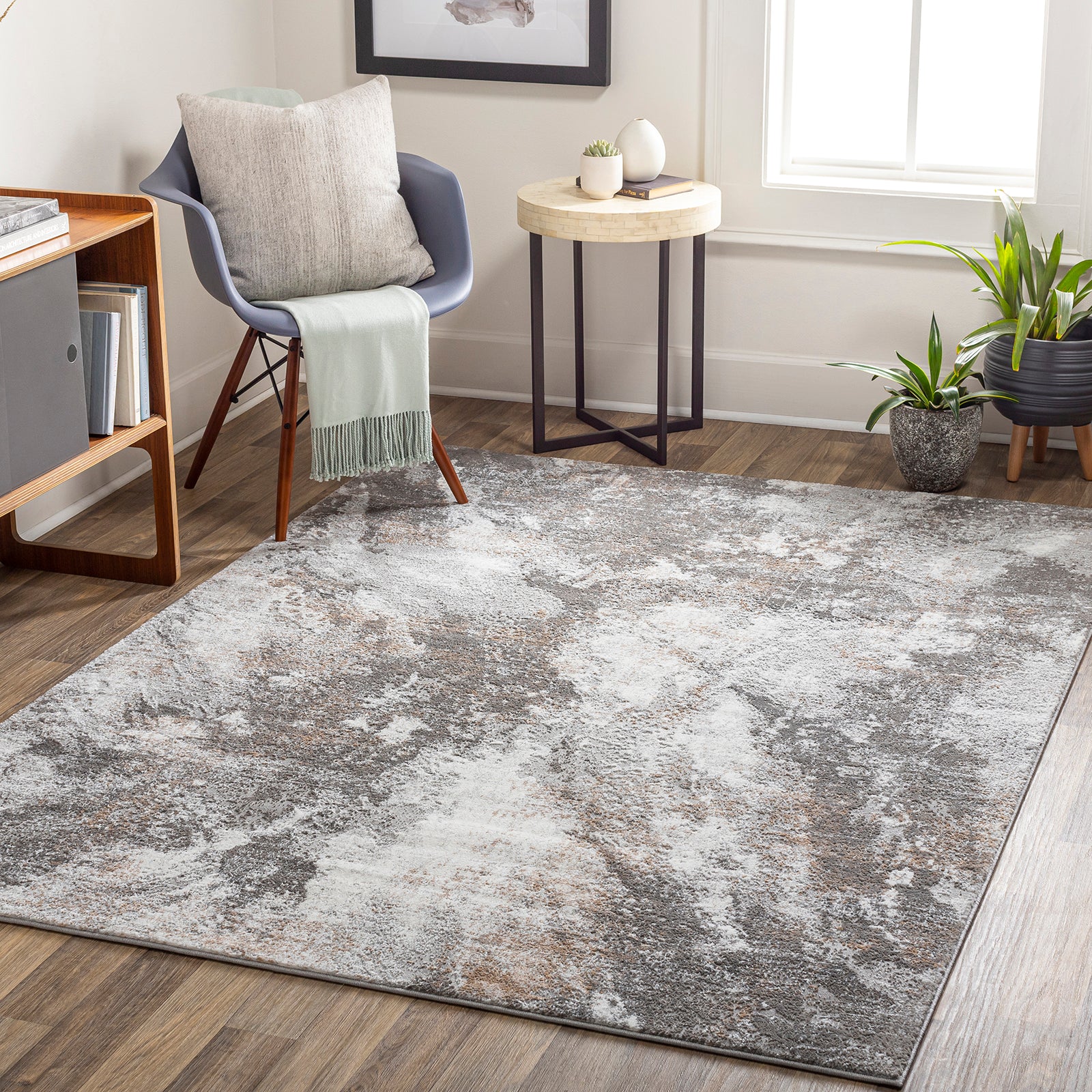 Allegro Grey & Ivory Abstract Rug