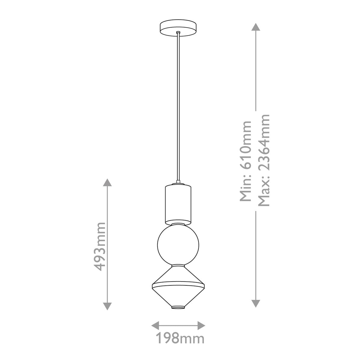 Esme LED Pendant Light - Nickel