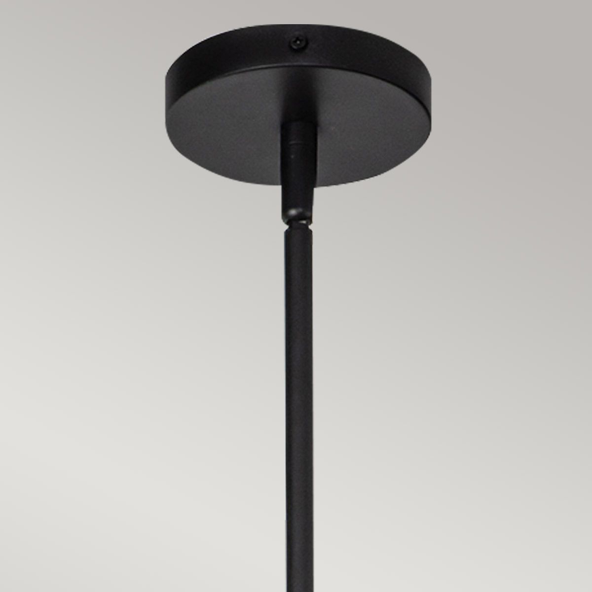 Payne Single Small Pendant Light - Black & Rope