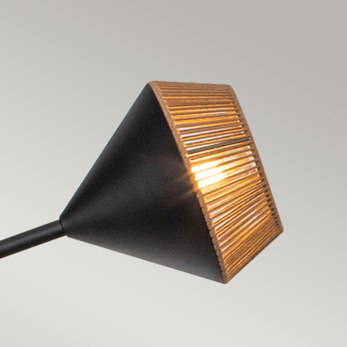 Payne 6 Light Chandelier - Black & Rope
