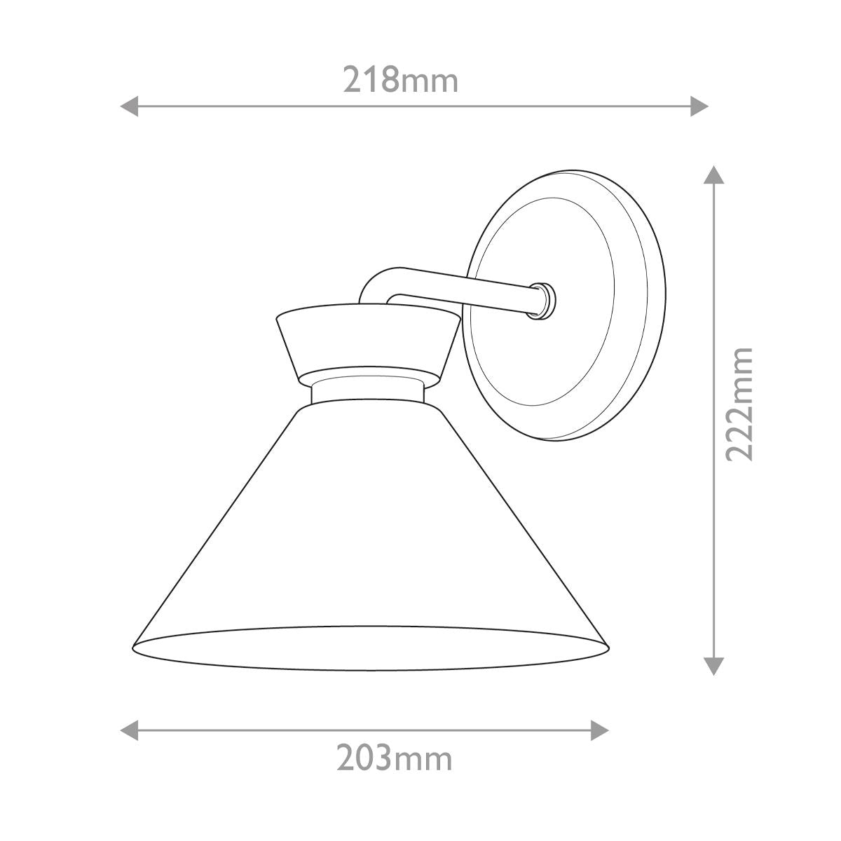 Merton Single Wall Light - Black