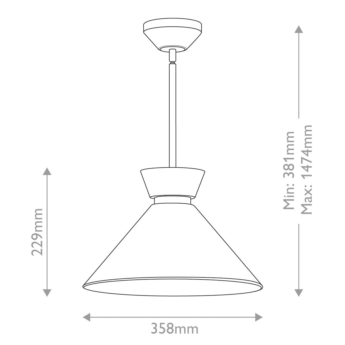 Merton Single Pendant Light - Gold