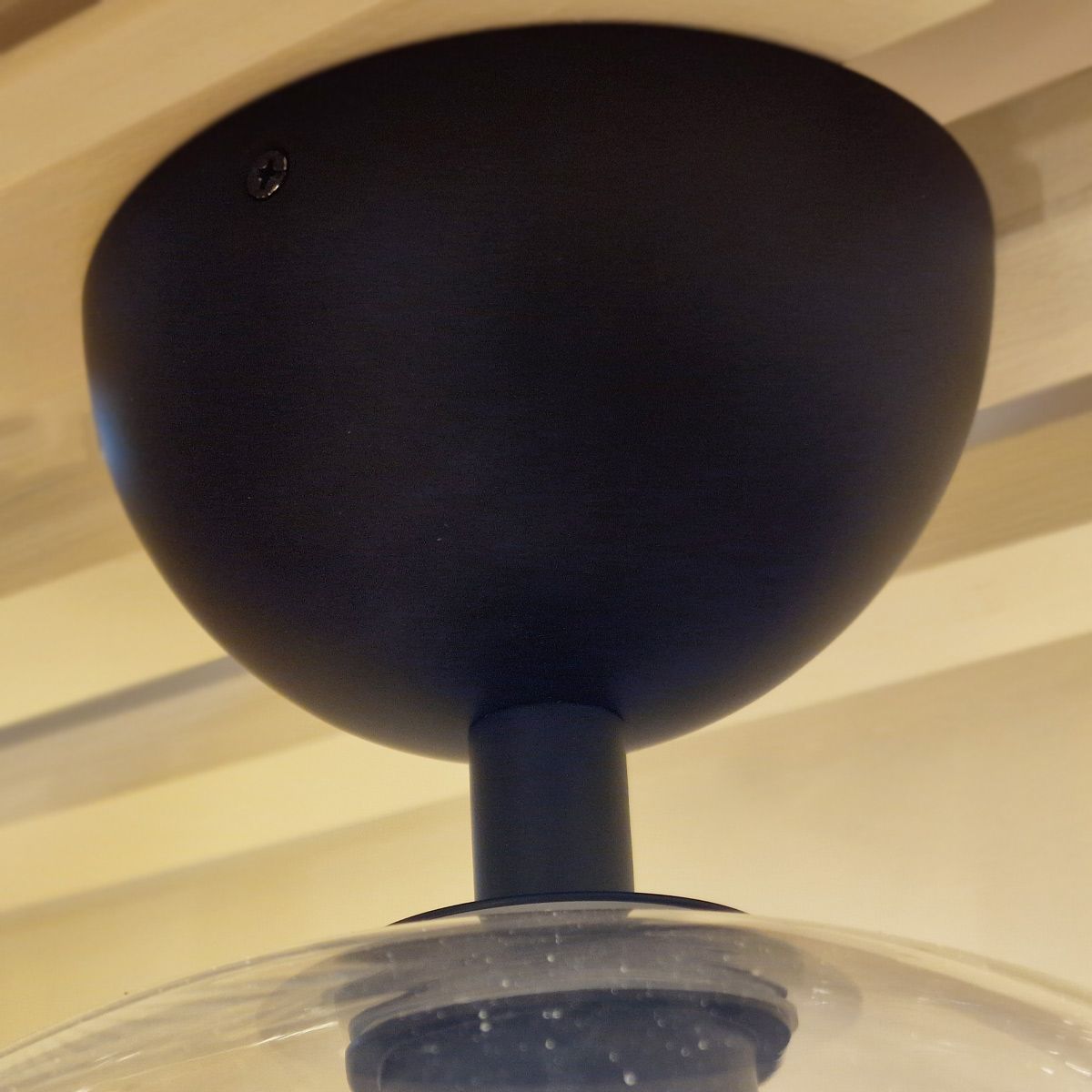 Carta Single Semi Flush Ceiling Light - Black