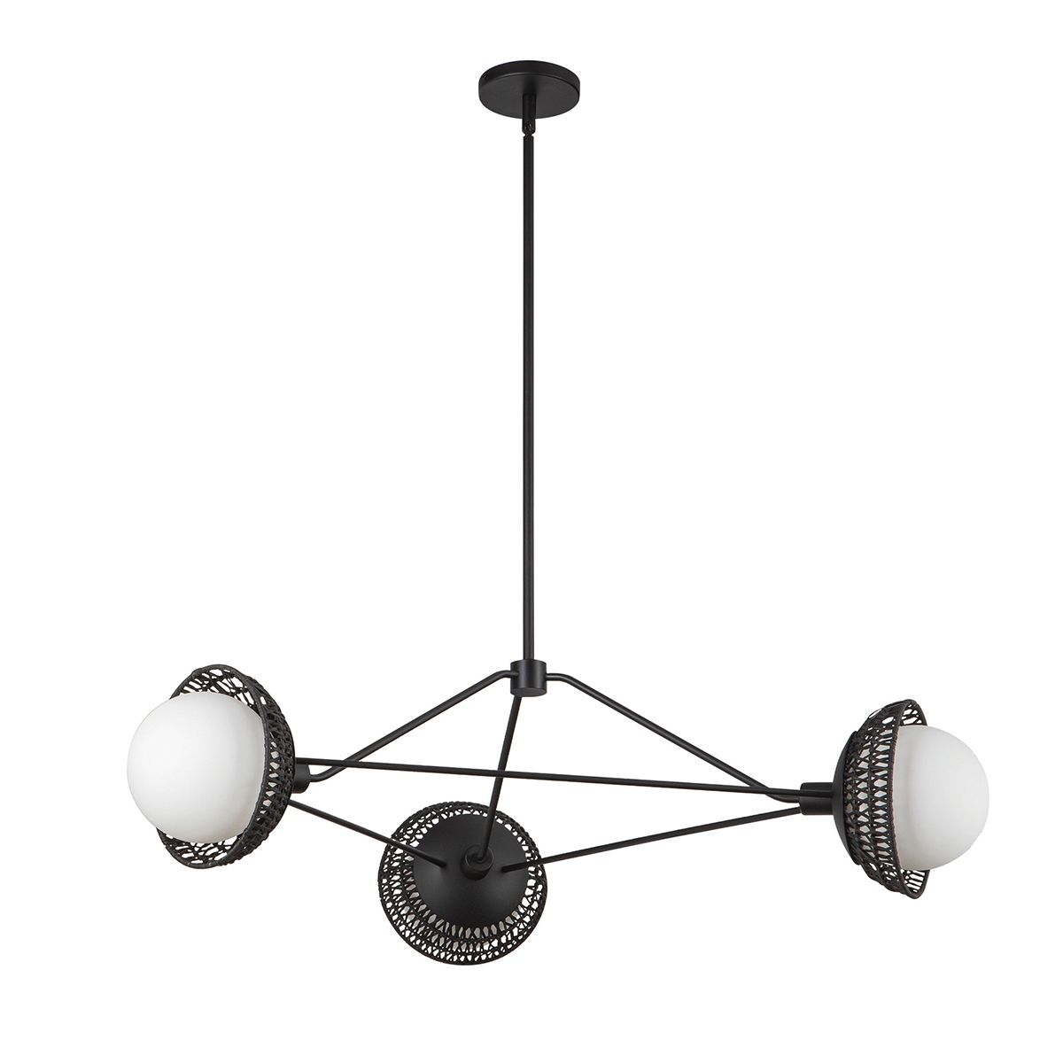 Deela Triple Chandelier - Black