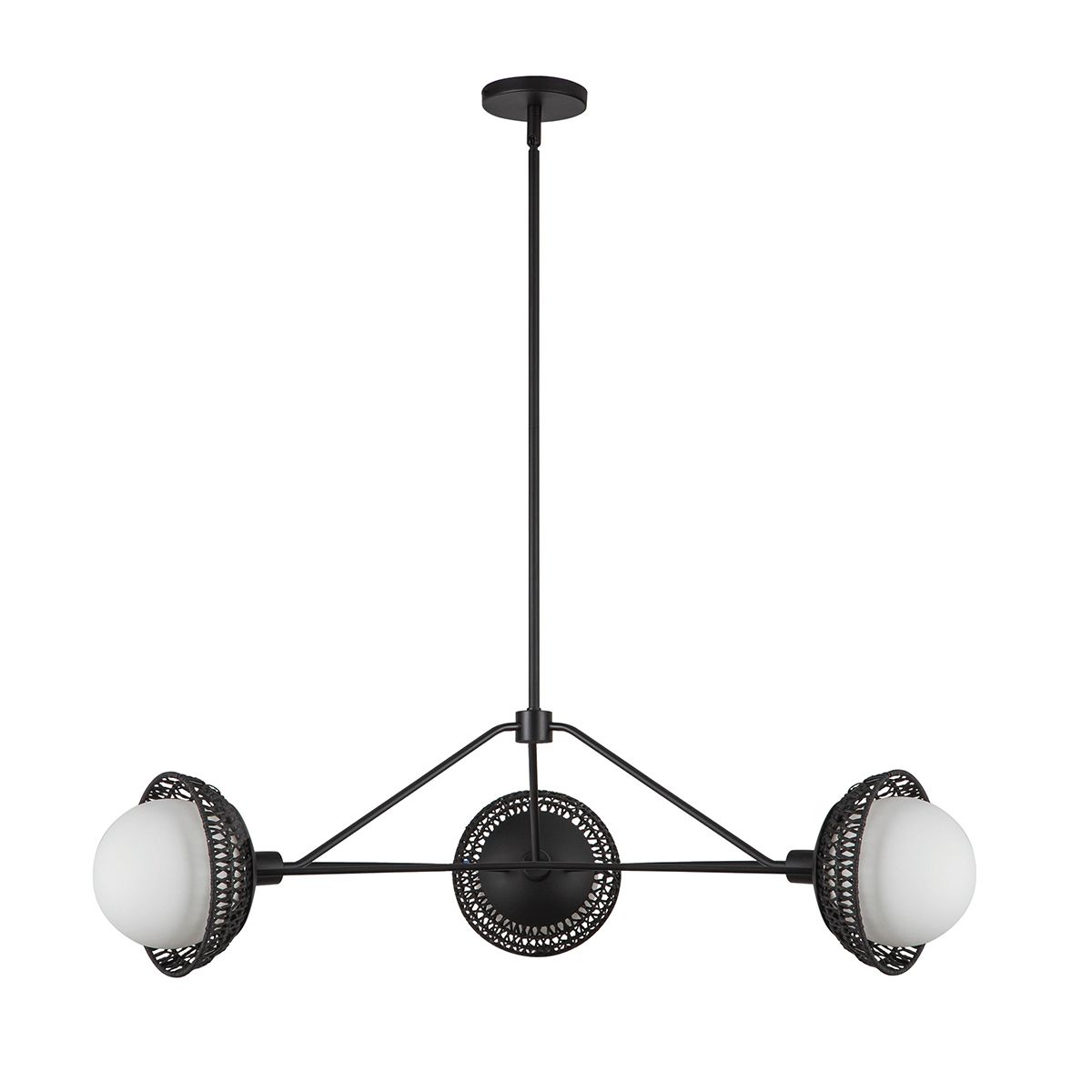 Deela Triple Chandelier - Black