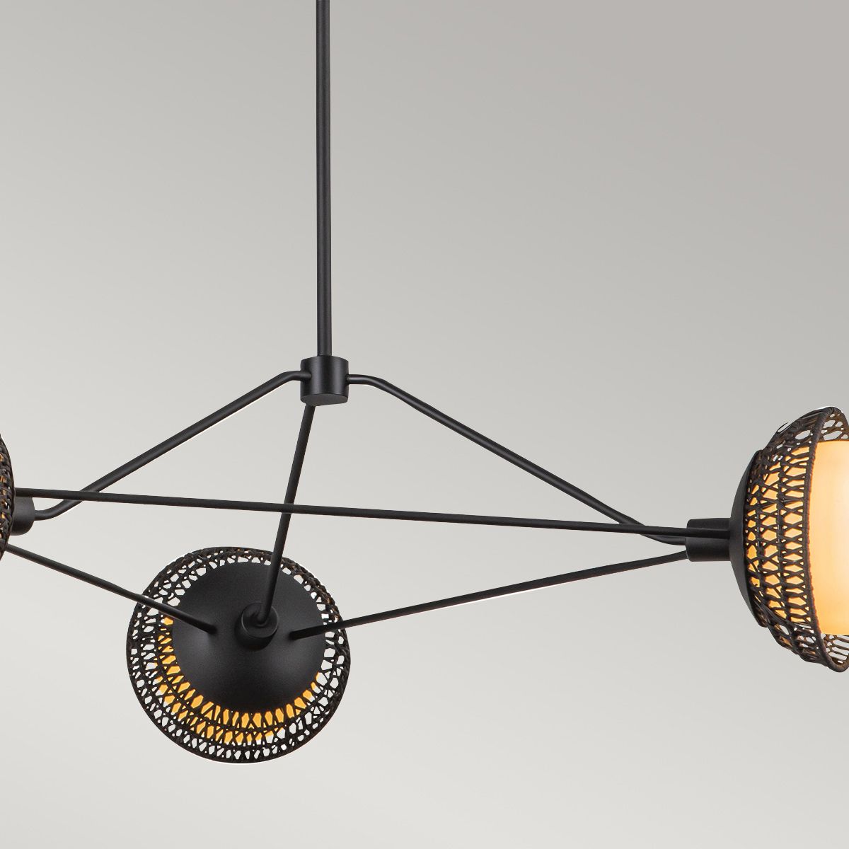 Deela Triple Chandelier - Black