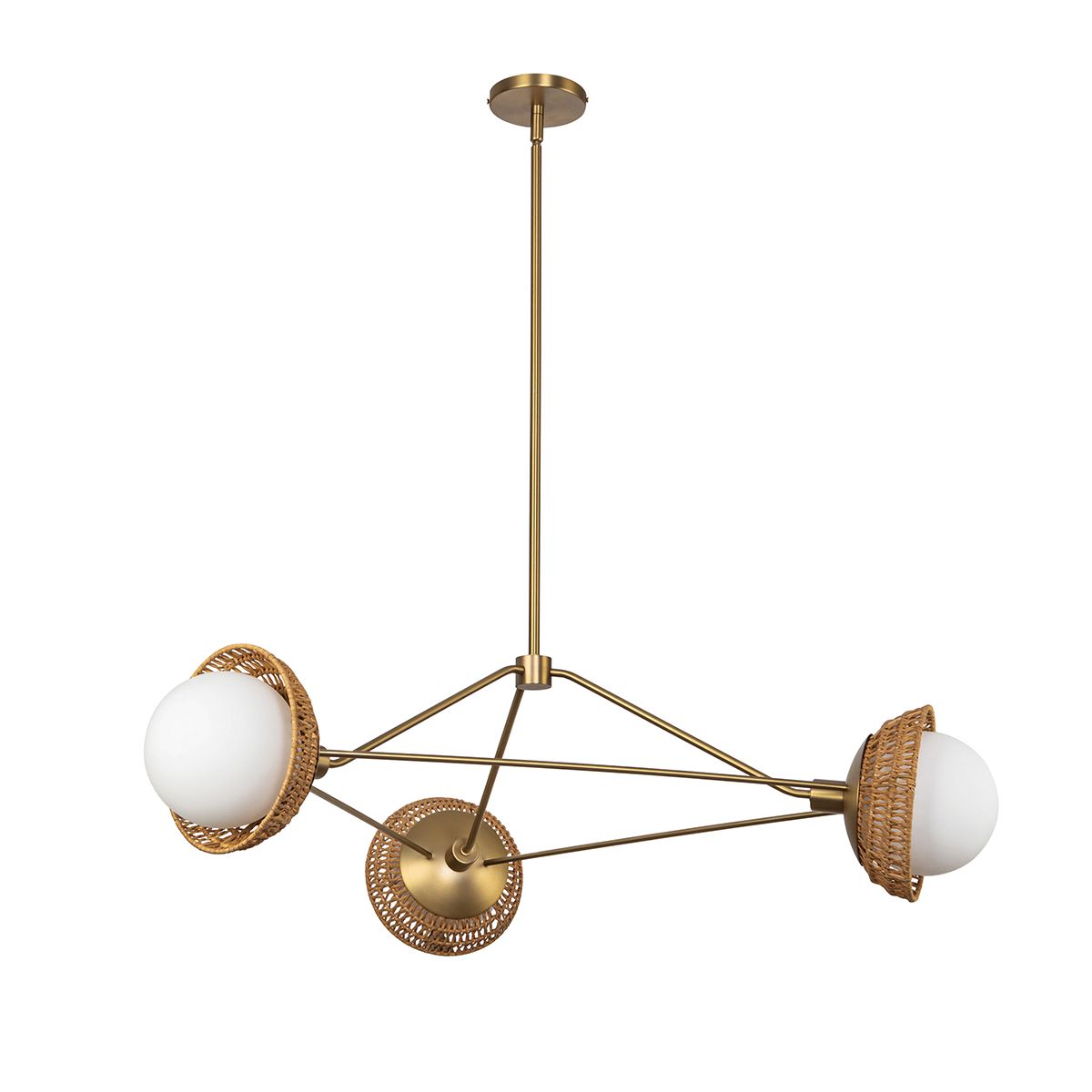 Deela Triple Chandelier - Gold